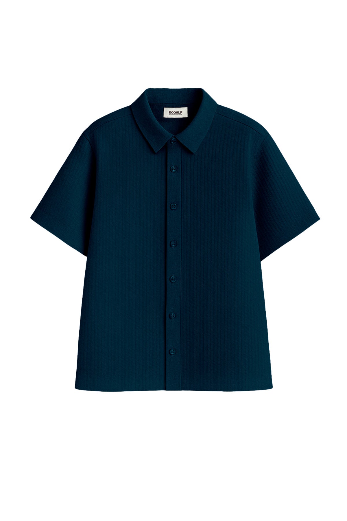 CAMISA MELANIA DE SEERSUCKER AZUL MARINO