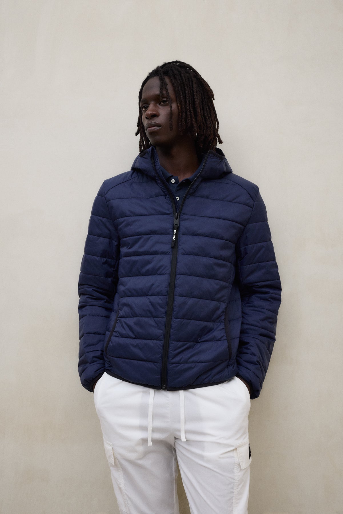 NAVY BLUE ATLANTICO JACKET FOR MEN | ECOALF