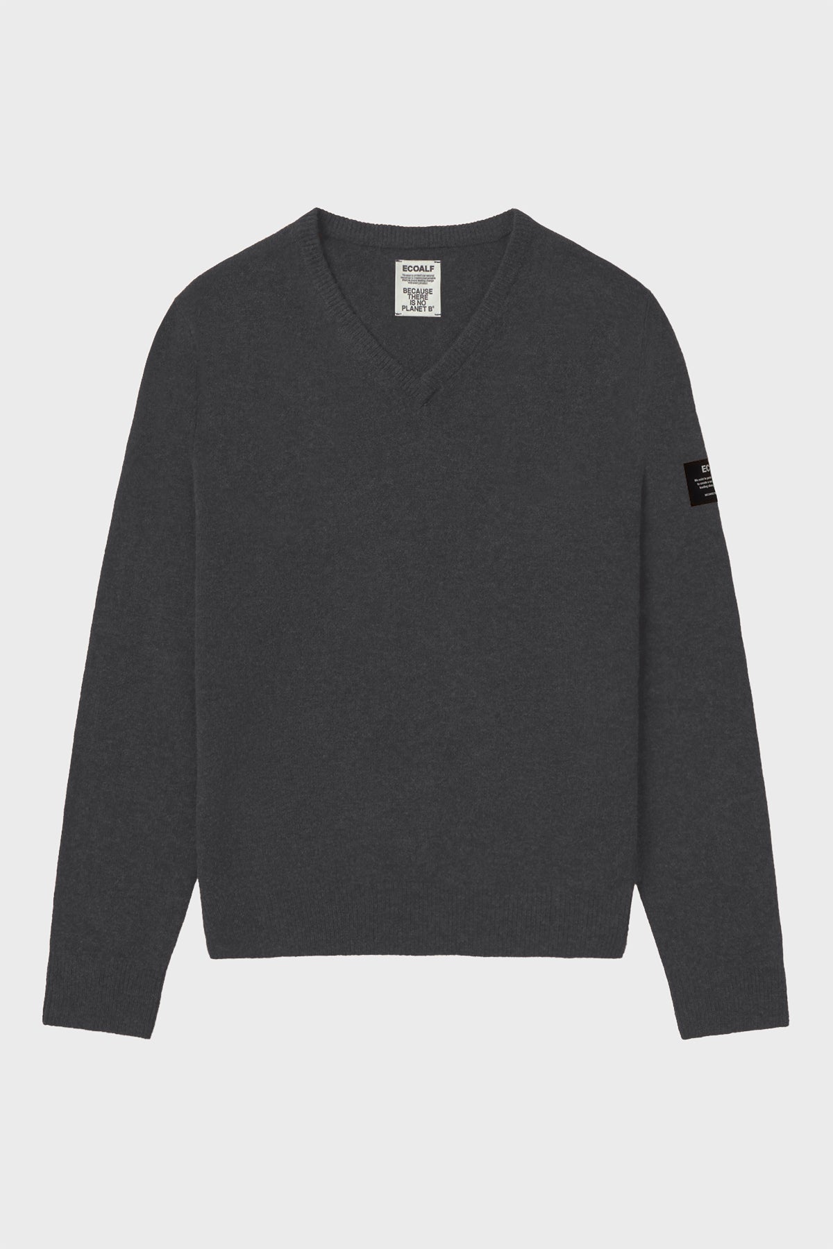 DUNKLER GRAUER TAL-PULLOVER