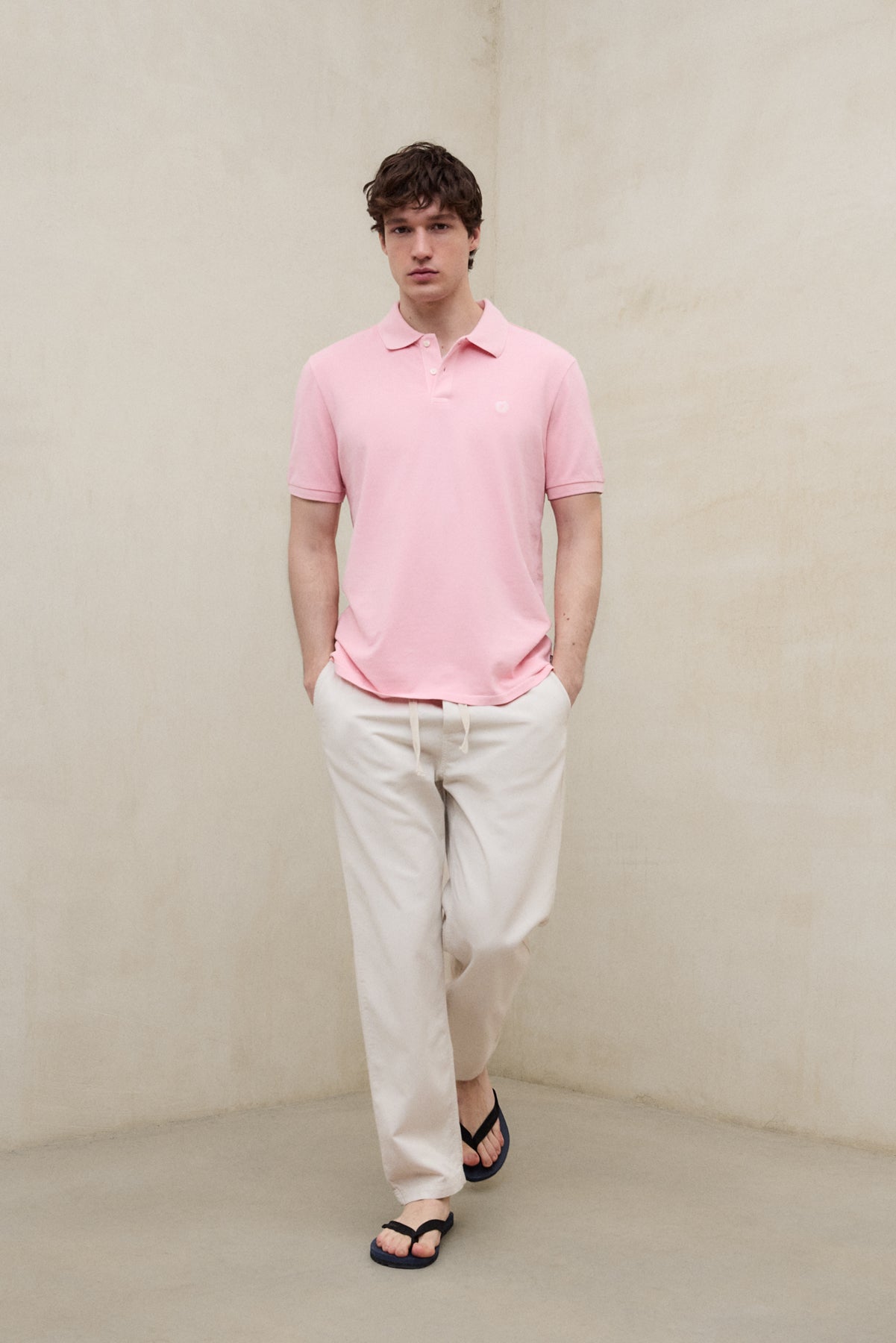 TEDAN PINK PIQUÉ POLO SHIRT FOR MEN