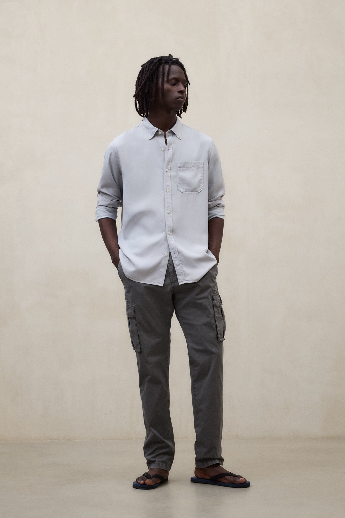 シャツ After Winter Tencel Shirt GREY ANTEJO TENCEL SHIRT FOR MEN | ECOALF