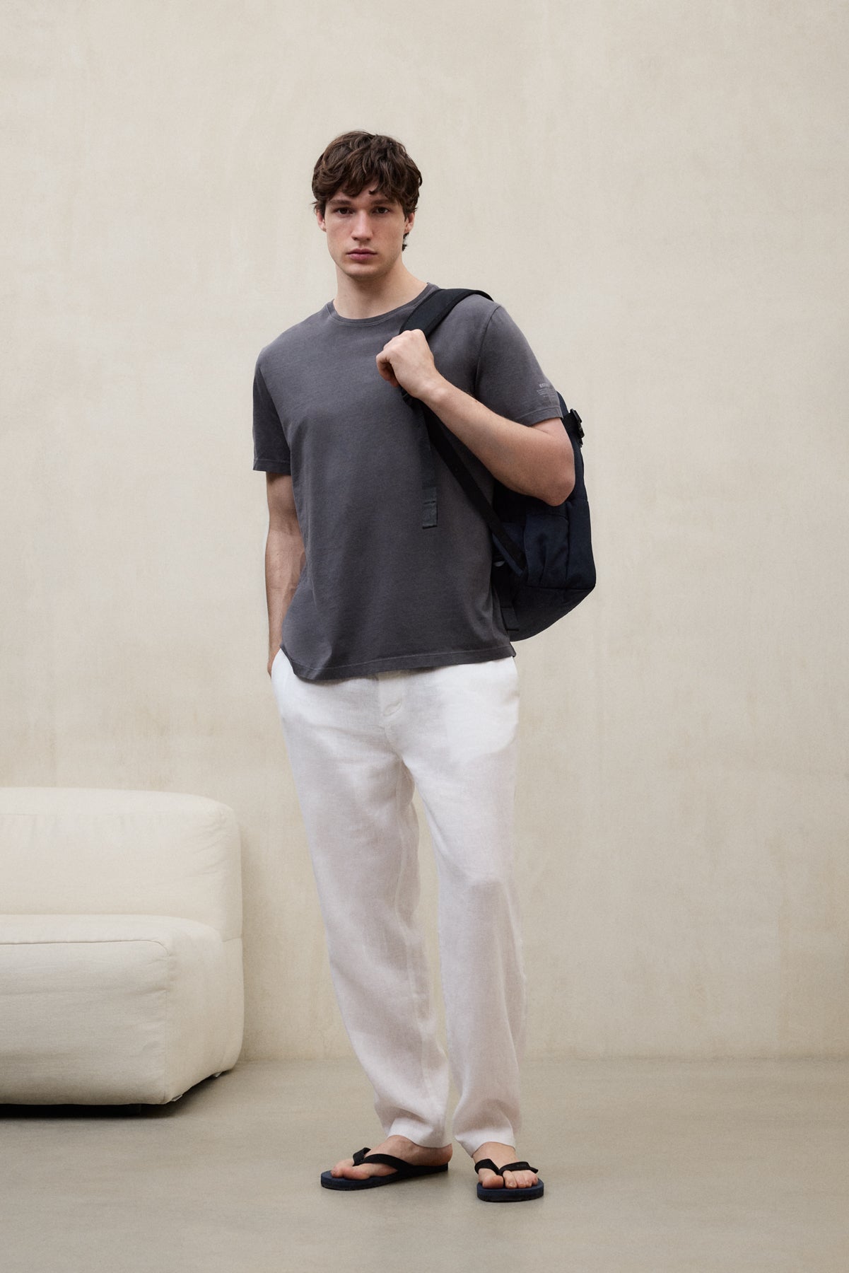 DARK GREY VENT T-SHIRT FOR MEN | ECOALF