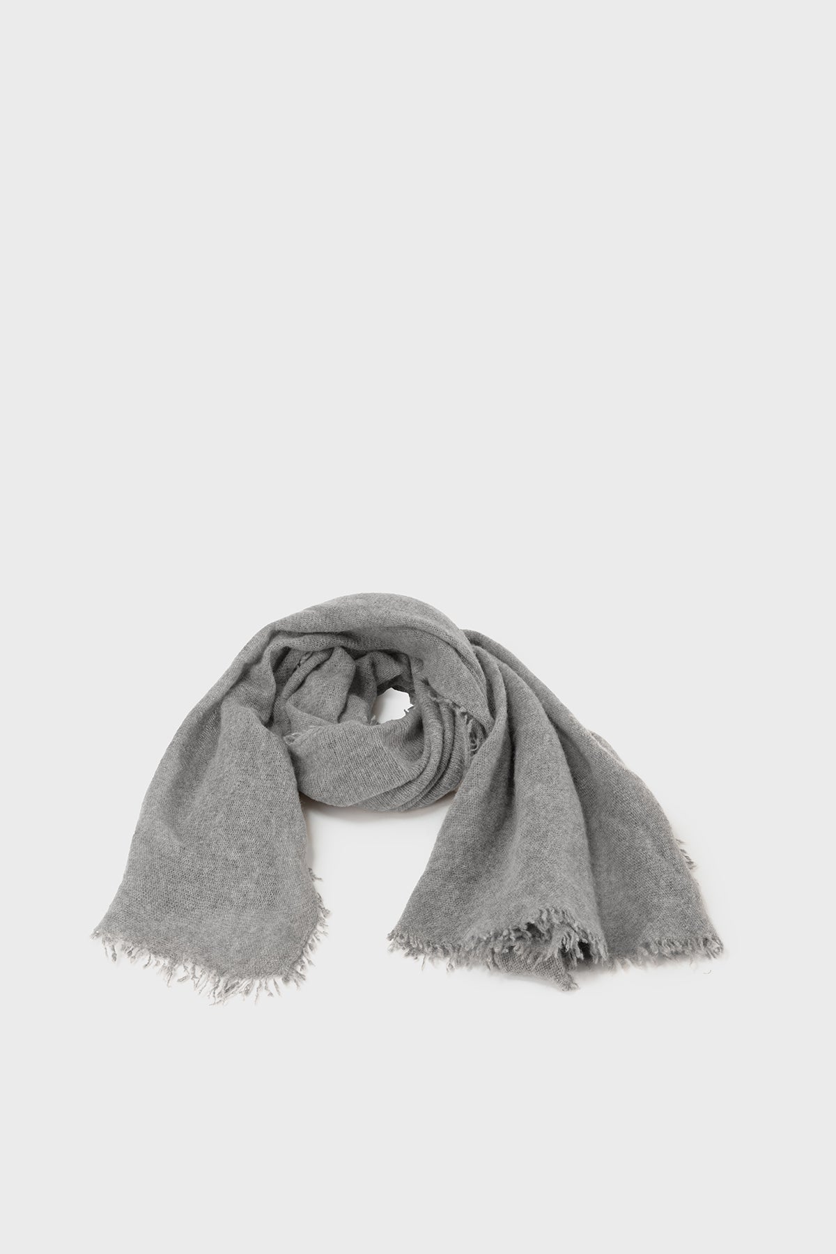 GREY MINI FRINGES SCARF