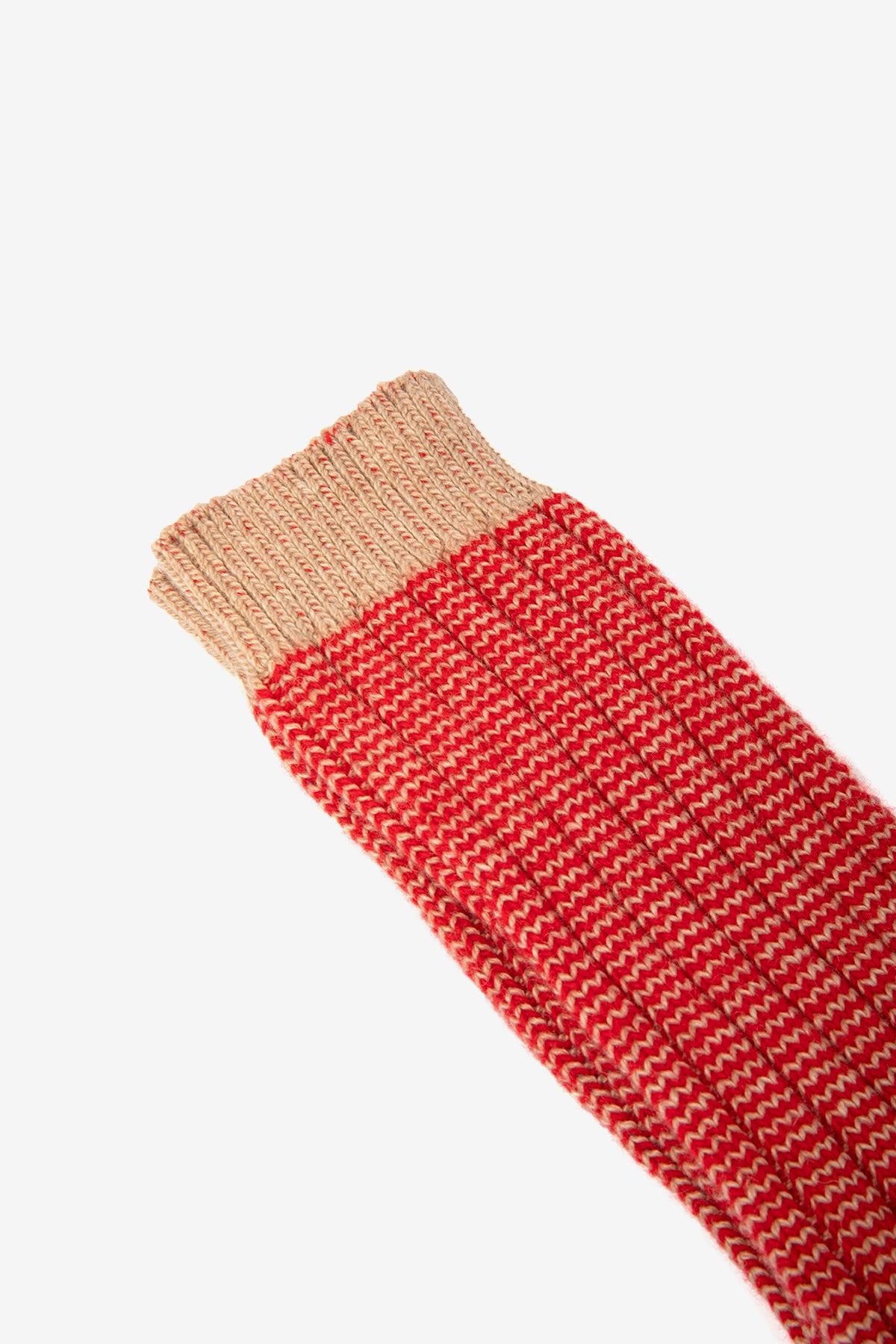 RED TWO-TONE SOCKS
