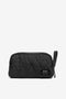 BLACK FLOCK TOILETRY BAG
