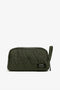 DARK GREEN FLOCK TOILETRY BAG