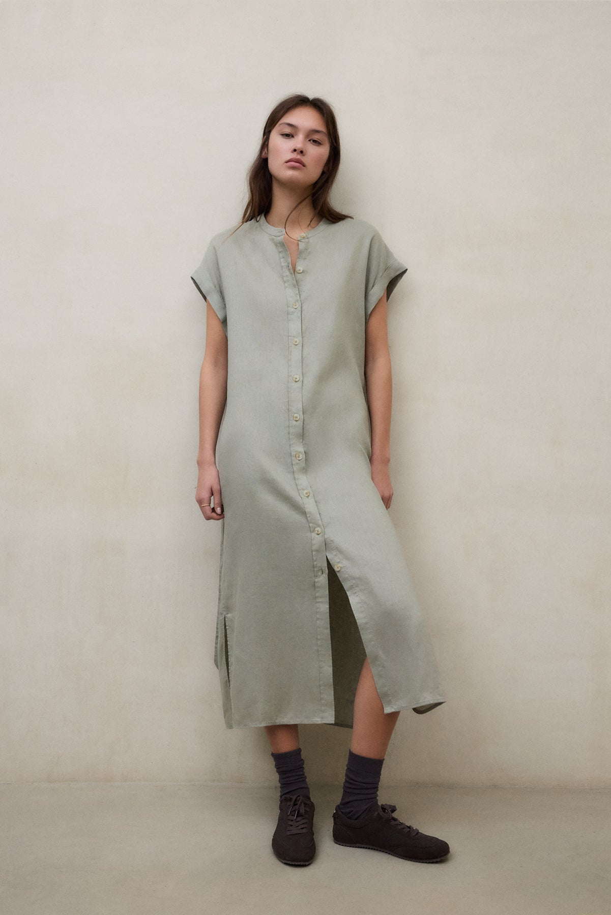 ECOALF Amethyst Mao Dress Green