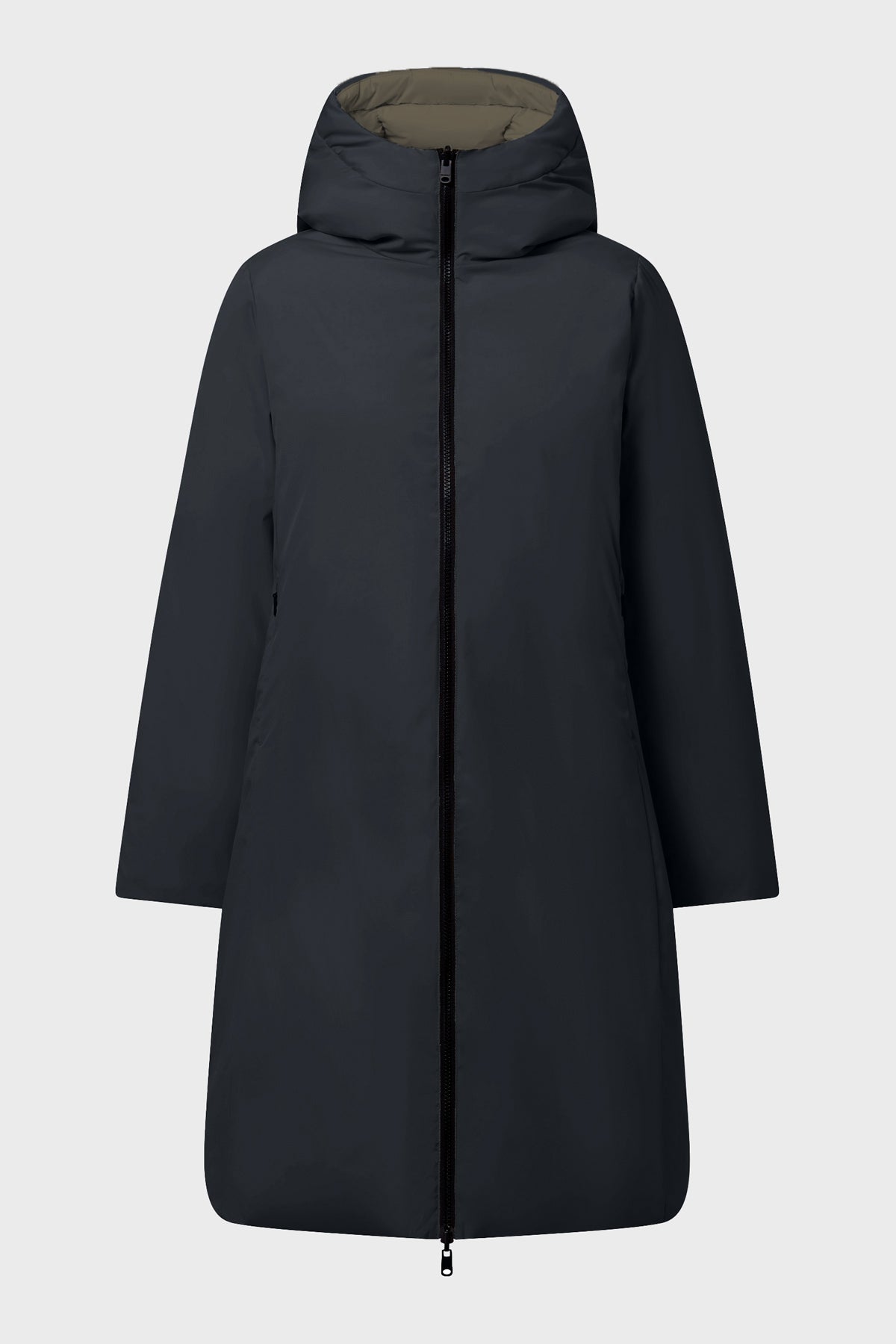 ABRIGO BARU REVERSIBLE GRIS OSCURO