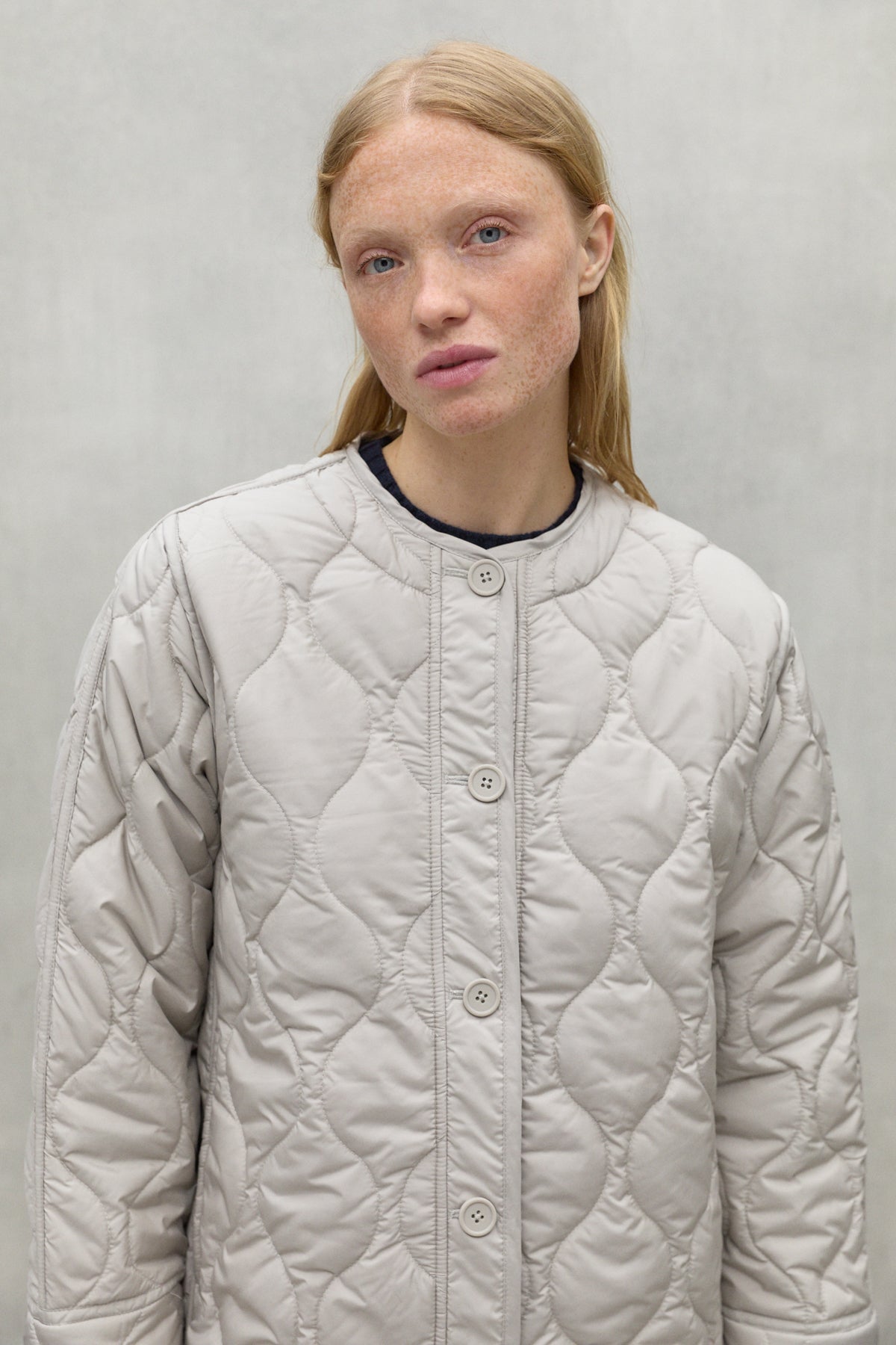 LIGHT BEIGE LEZNA COAT WITH HOOD