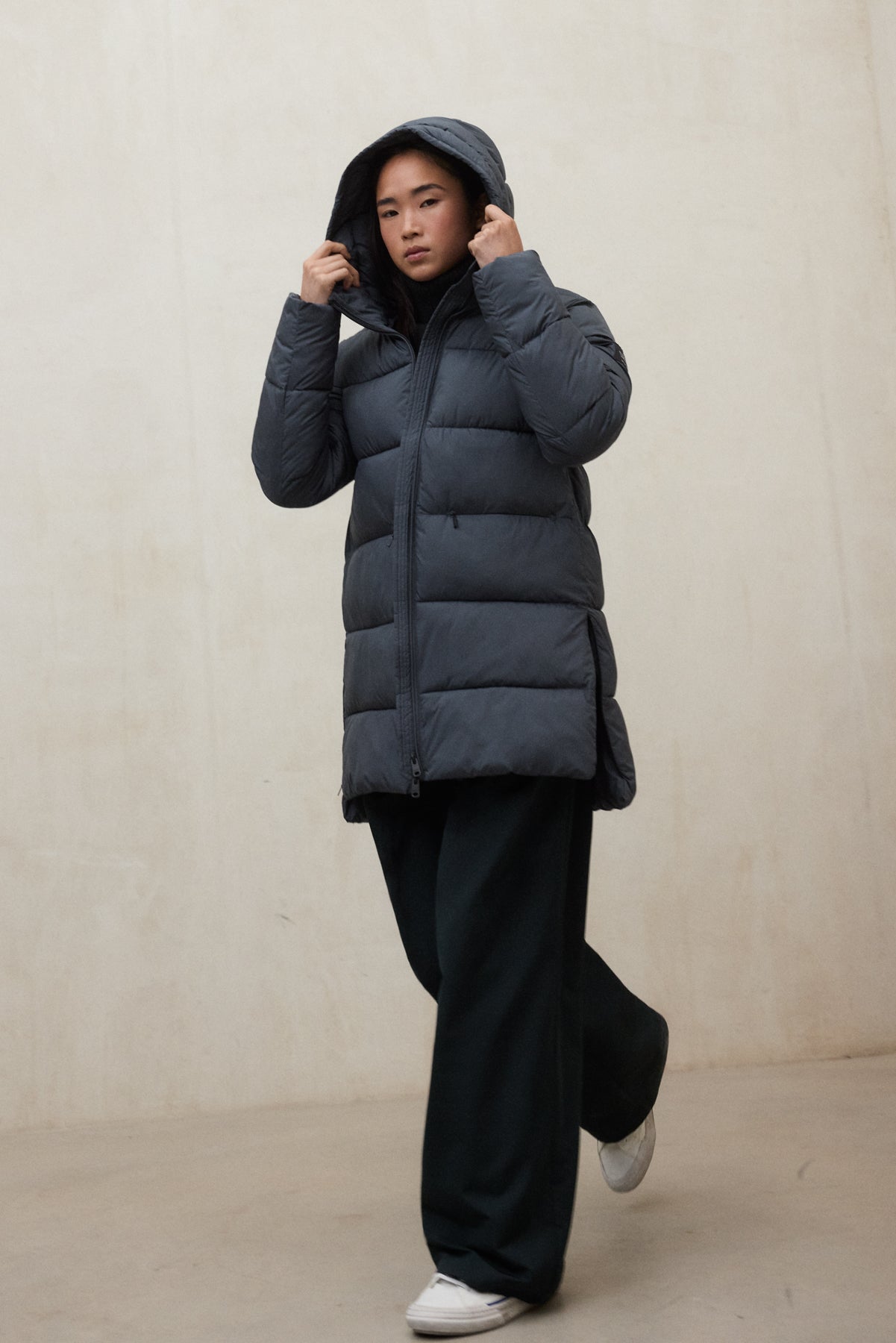 BLUE MARANGU COAT FOR WOMEN | ECOALF