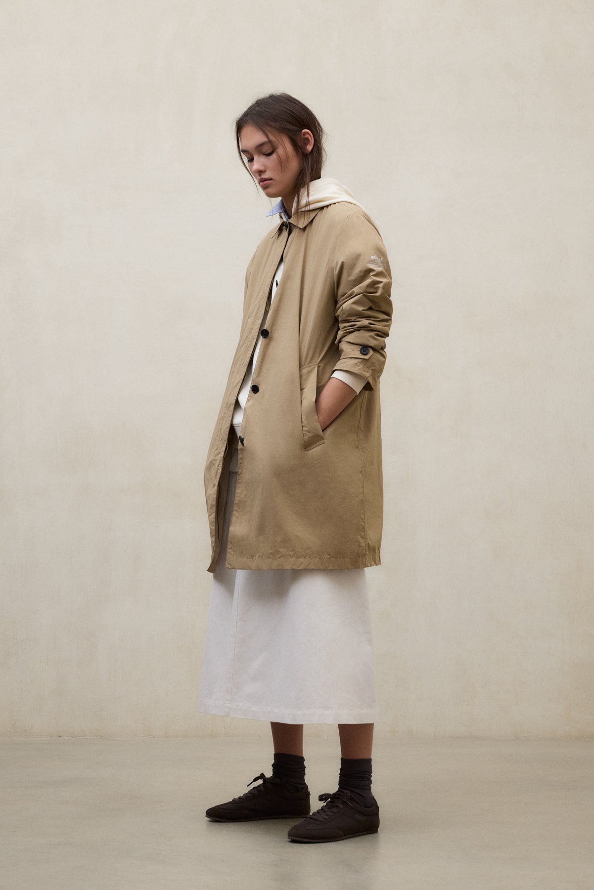 nonnative DWELLER LONG COAT ベージュ nonnative（ノンネイティブ） DWELLER LONG COAT POLY TAFFETA GORE