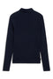 BLUE HIGH COLLAR LILY SWEATER