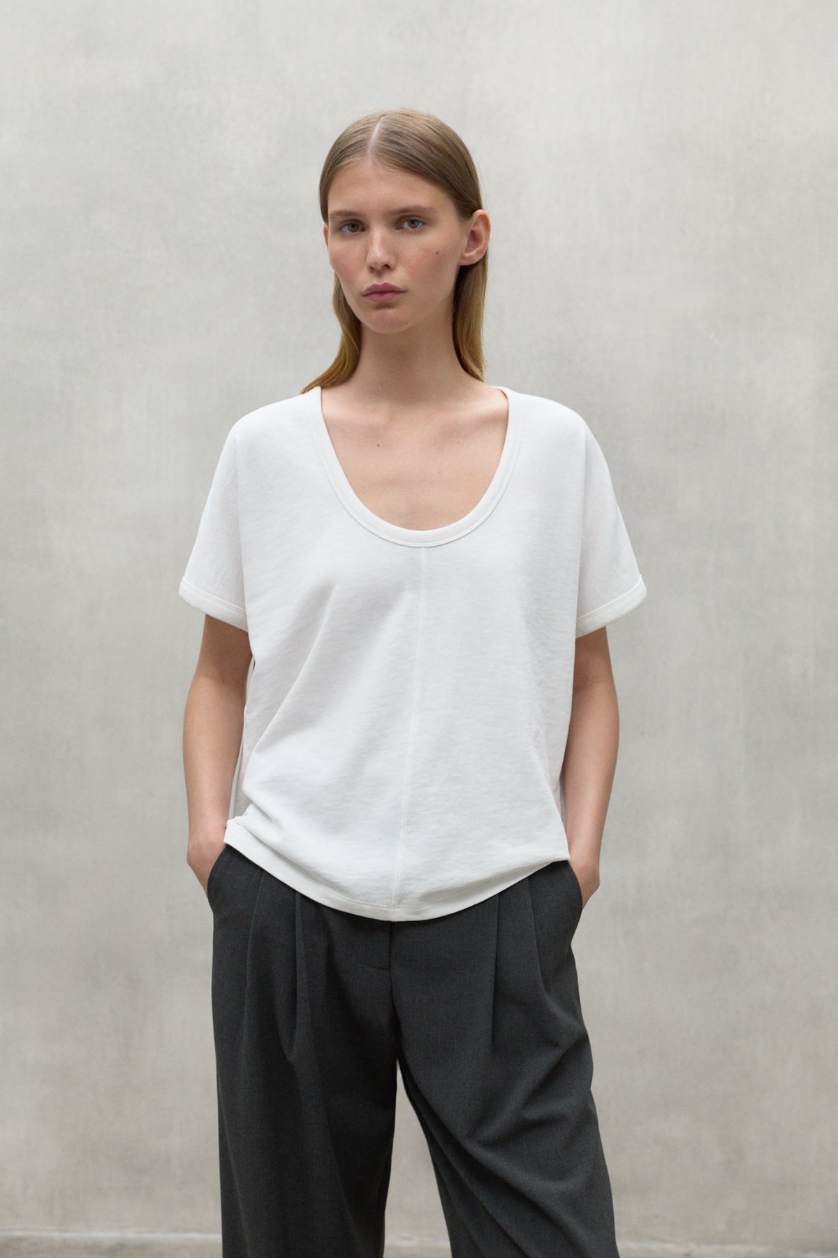 T-SHIRT GRAUS BLANC