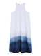 UKARA PRINTED DRESS NAVY BLUE