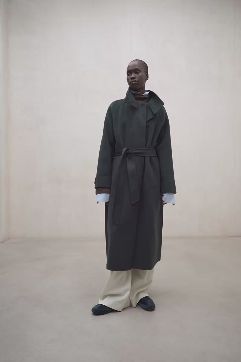 DARK GREY LORA COAT FOR WOMEN | ECOALF