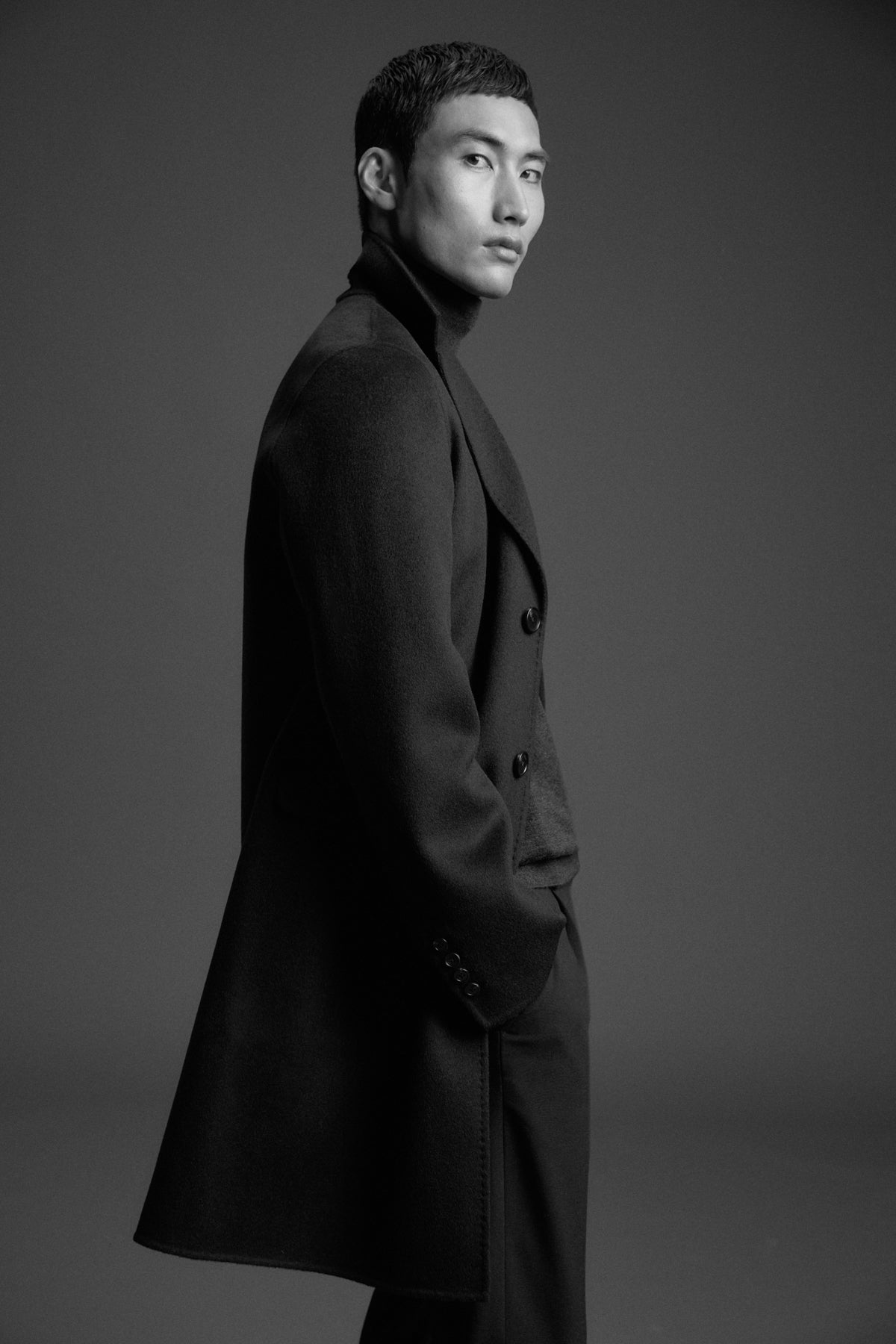 NAVY BLUE REMO COAT WITH VEST