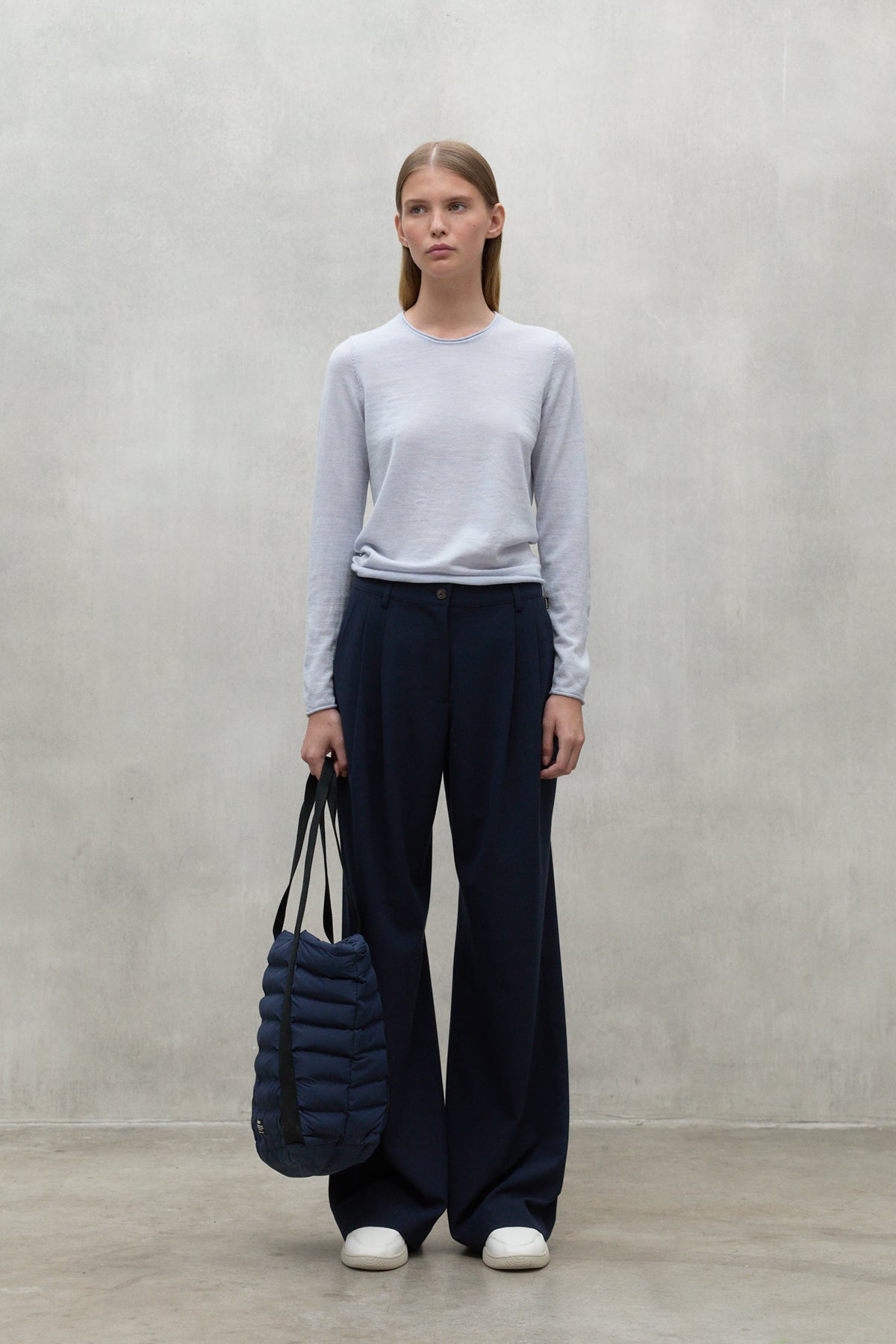 NAVY BLUE PAD TOTE BAG