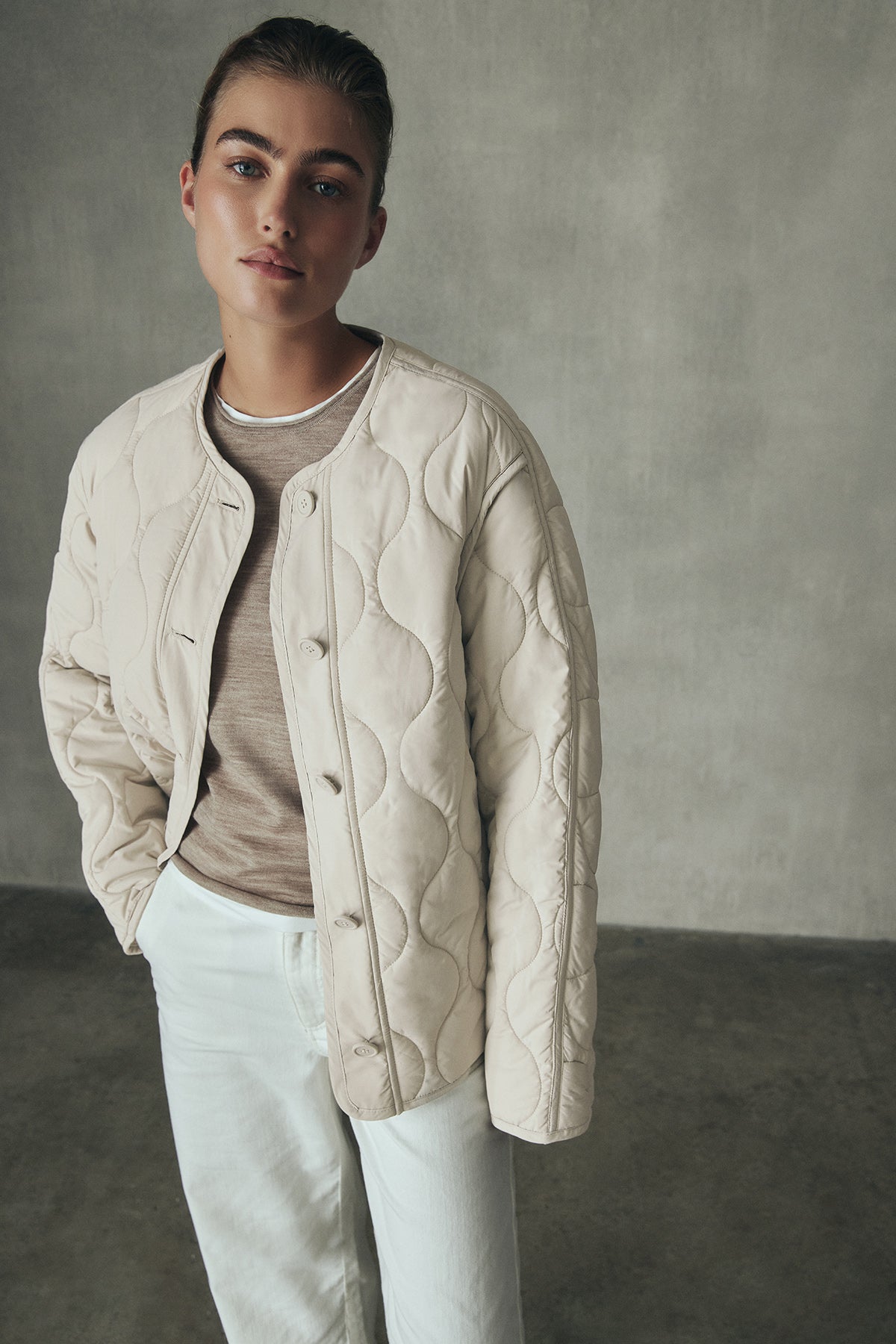 VESTE CALI BEIGE FONCÉ