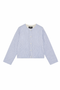 CHAQUETA REVERSIBLE GABI AZUL Y BLANCO