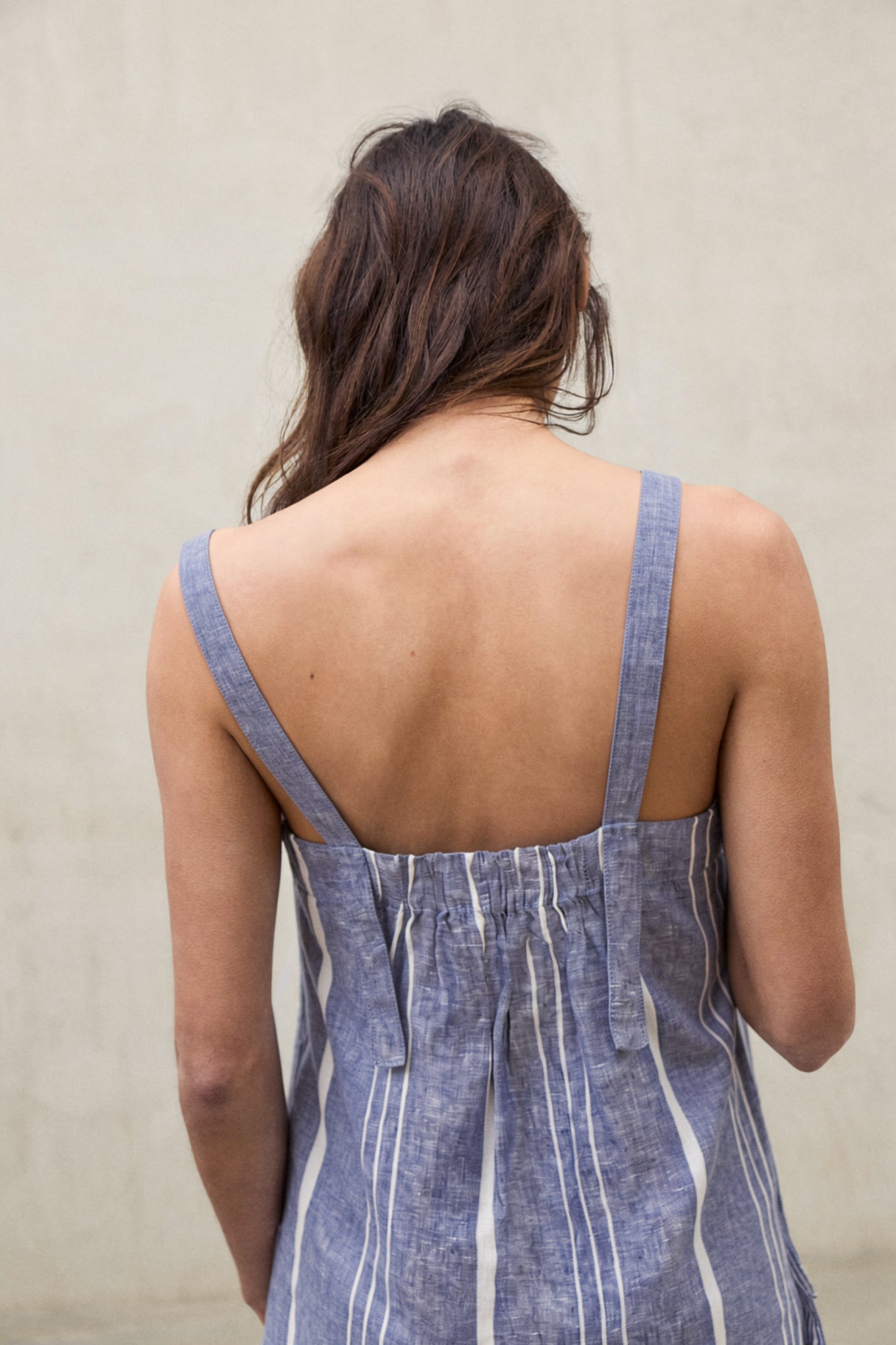 ARIA STRIPED SHIRT BLUE