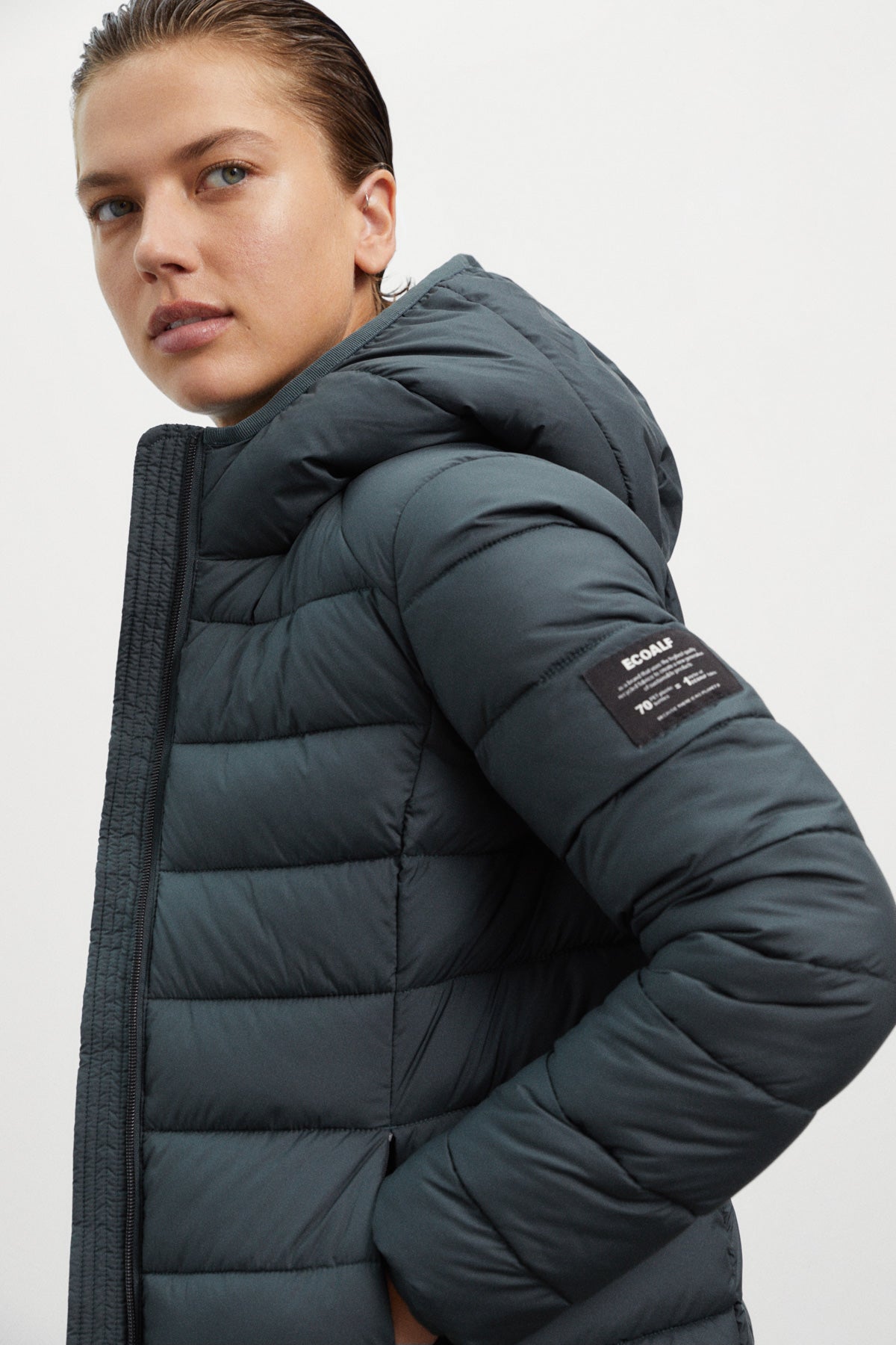 Ecoalf Zalando Abrigos Mujer Rebajas Plumifero Verde Ecoalf Mujer