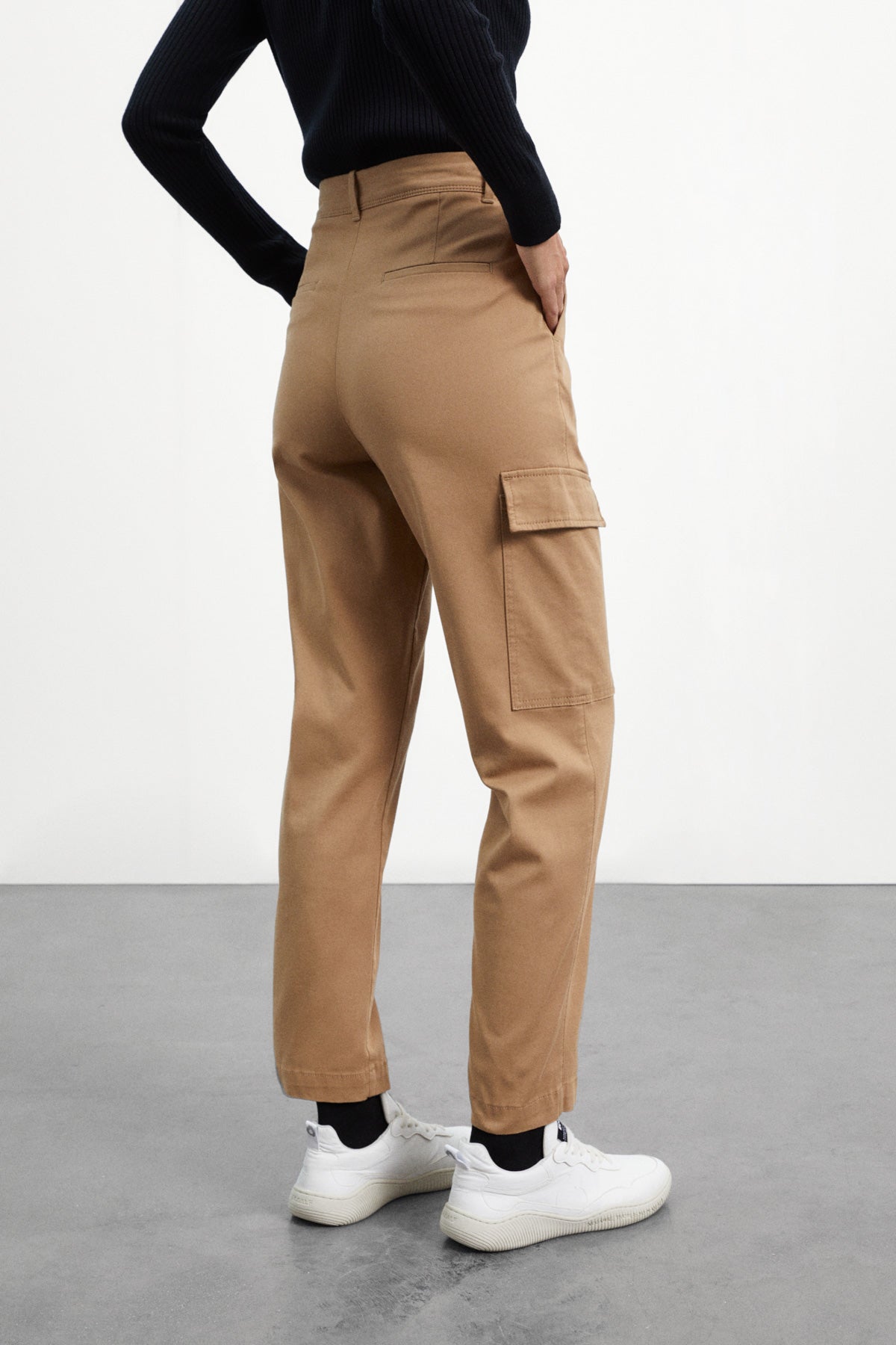Ladies GARDEUR Plain Grey Check Trousers - Short Length - 27