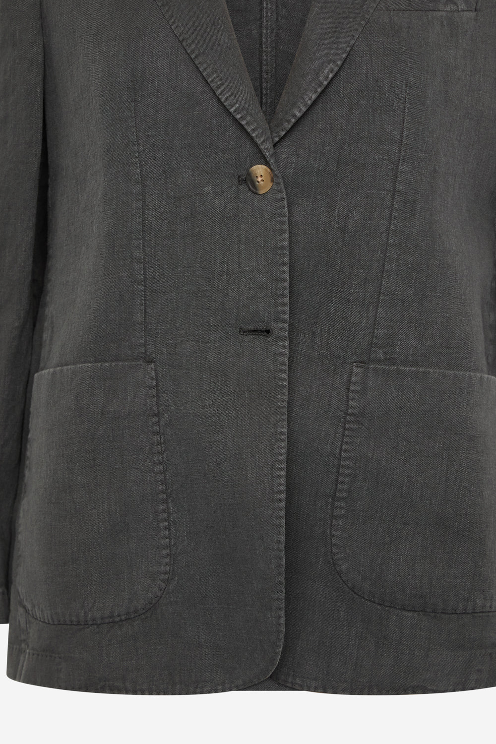 BLAZER HOJA GRIS FONCÉ EN CHANVRE