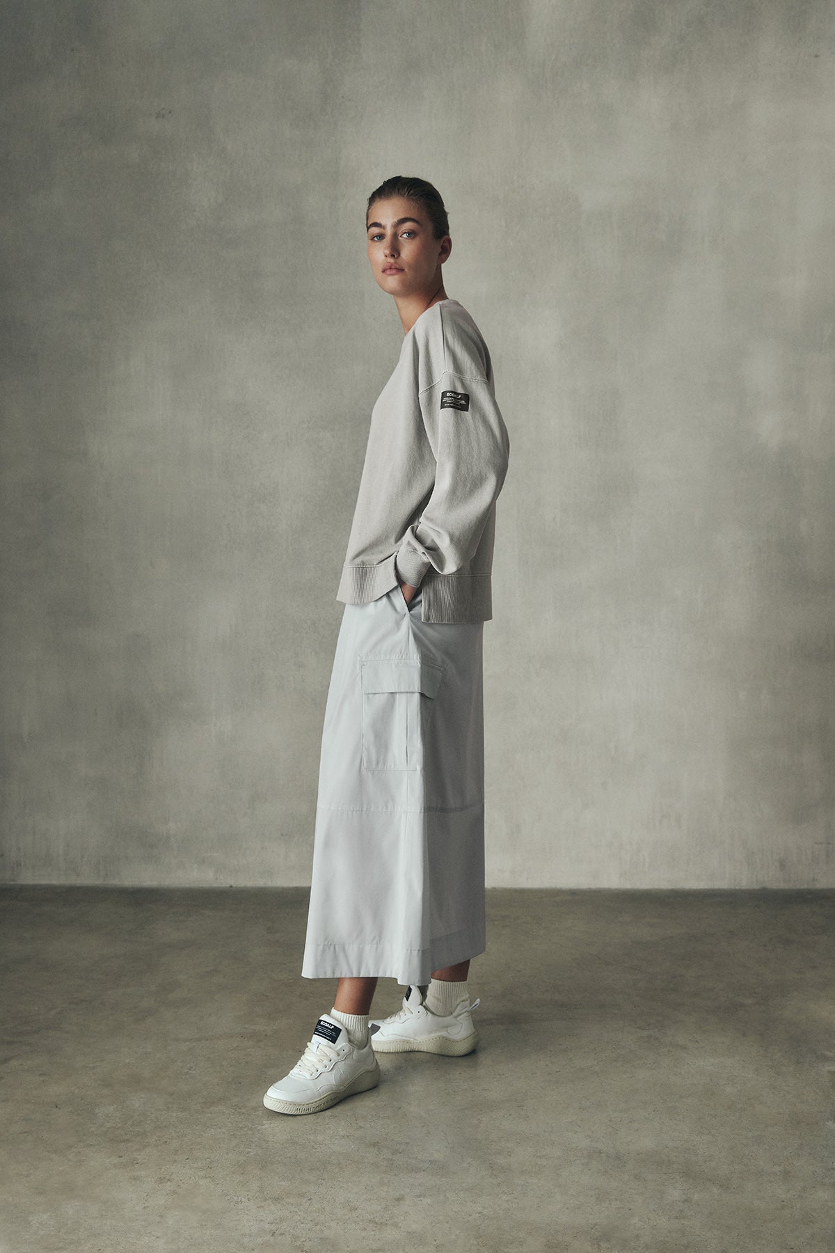 LIGHT GREY KANO SKIRT