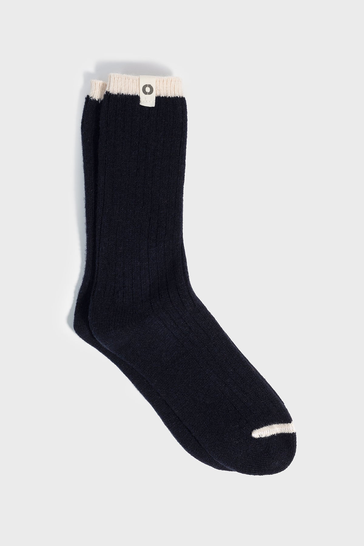 NAVY BLUE CONTRASTE LONG SOCKS