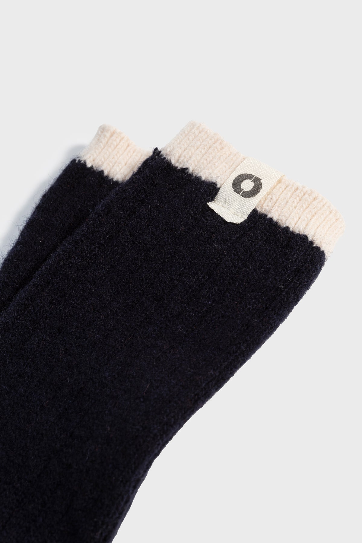 NAVY BLUE CONTRASTE LONG SOCKS