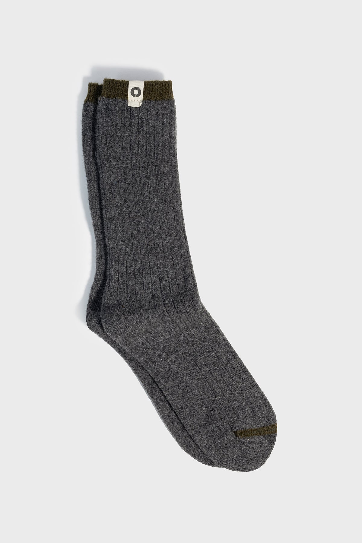 GREY CONTRASTE LONG SOCKS