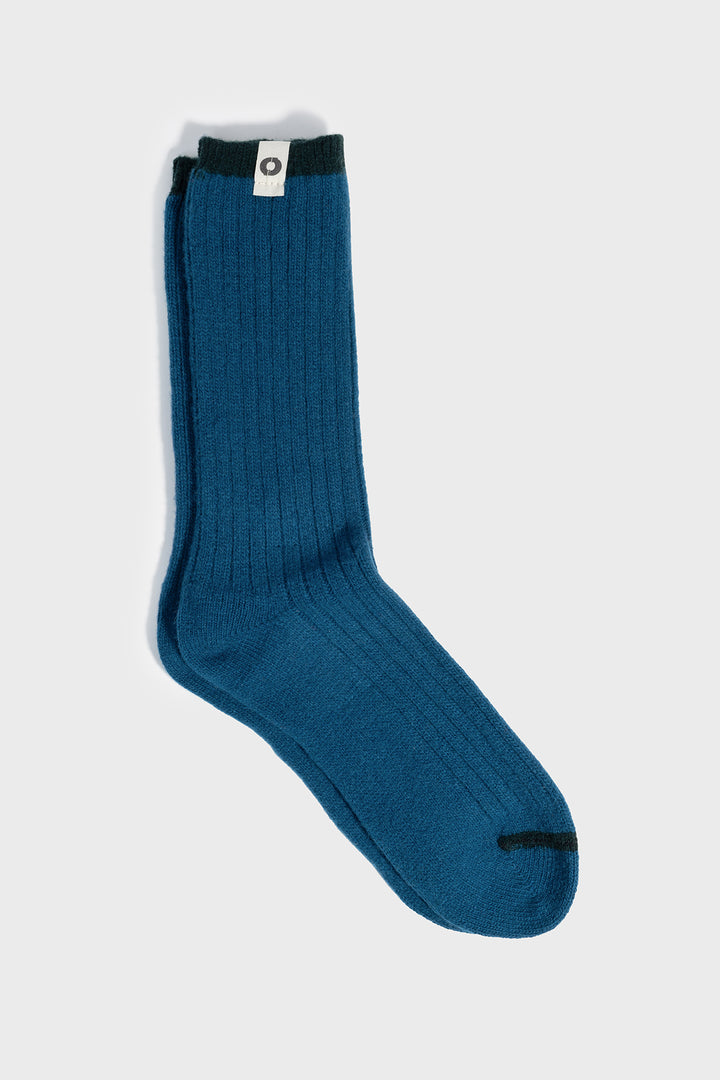 BLUE CONTRASTE LONG SOCKS
