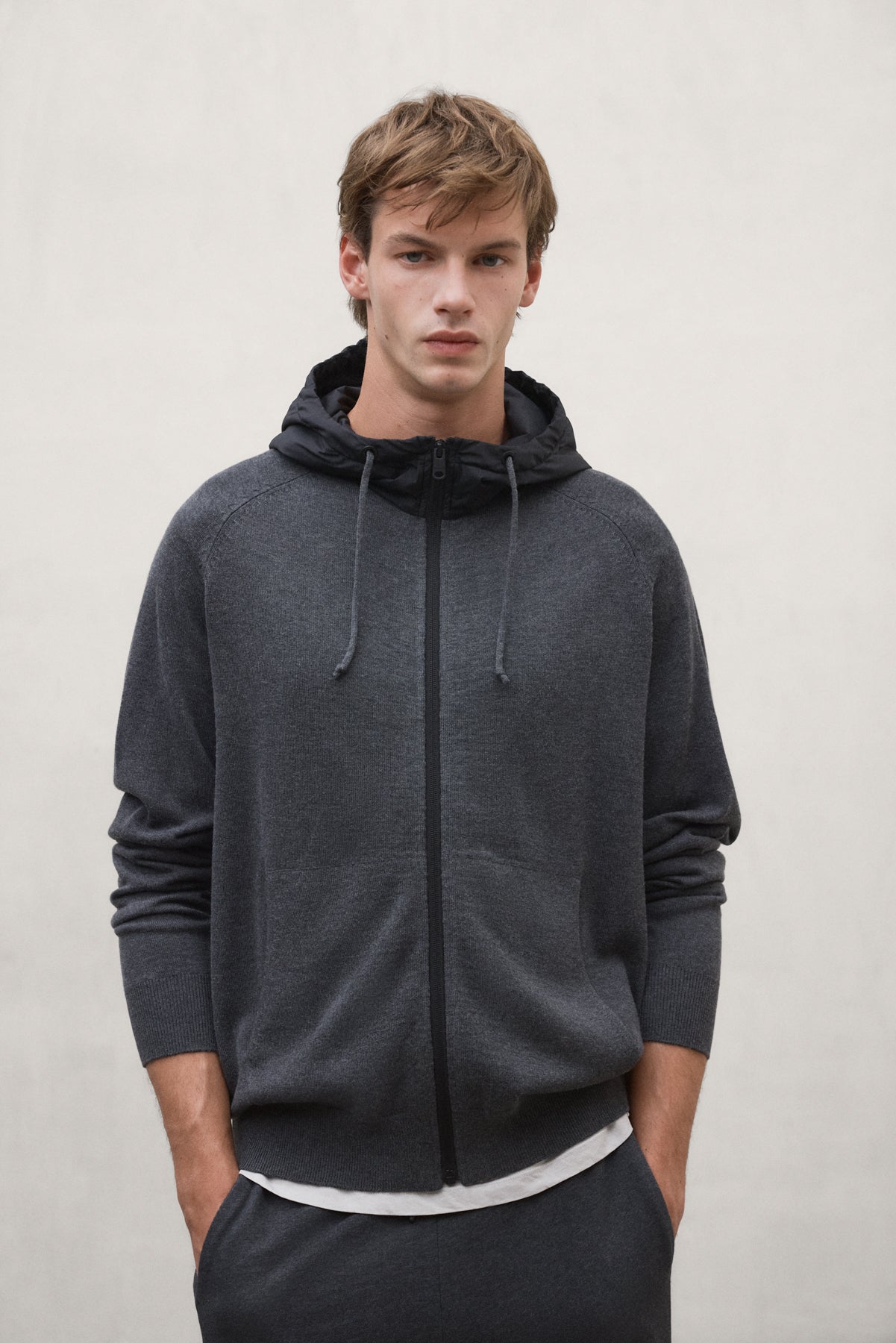 HYBRIDJACKE BIRNE DUNKELGRAU