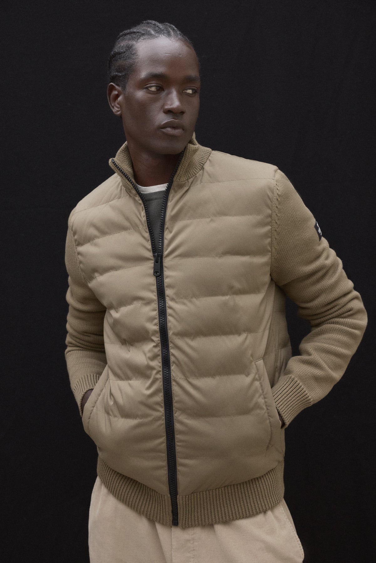 CHAQUETA HÍBRIDA TARIFE MARRÓN