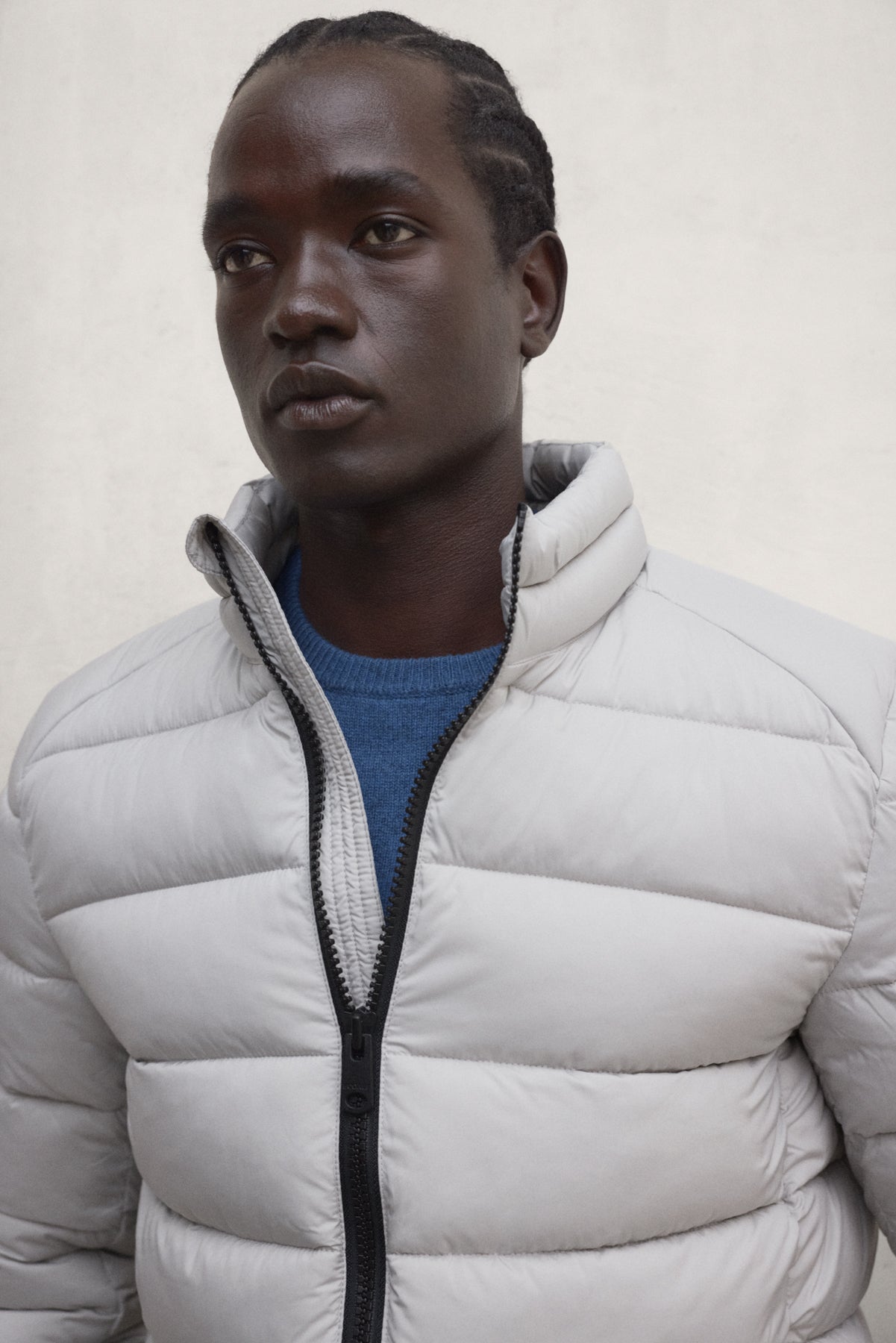 HELLGRAUE BARETTJACKE