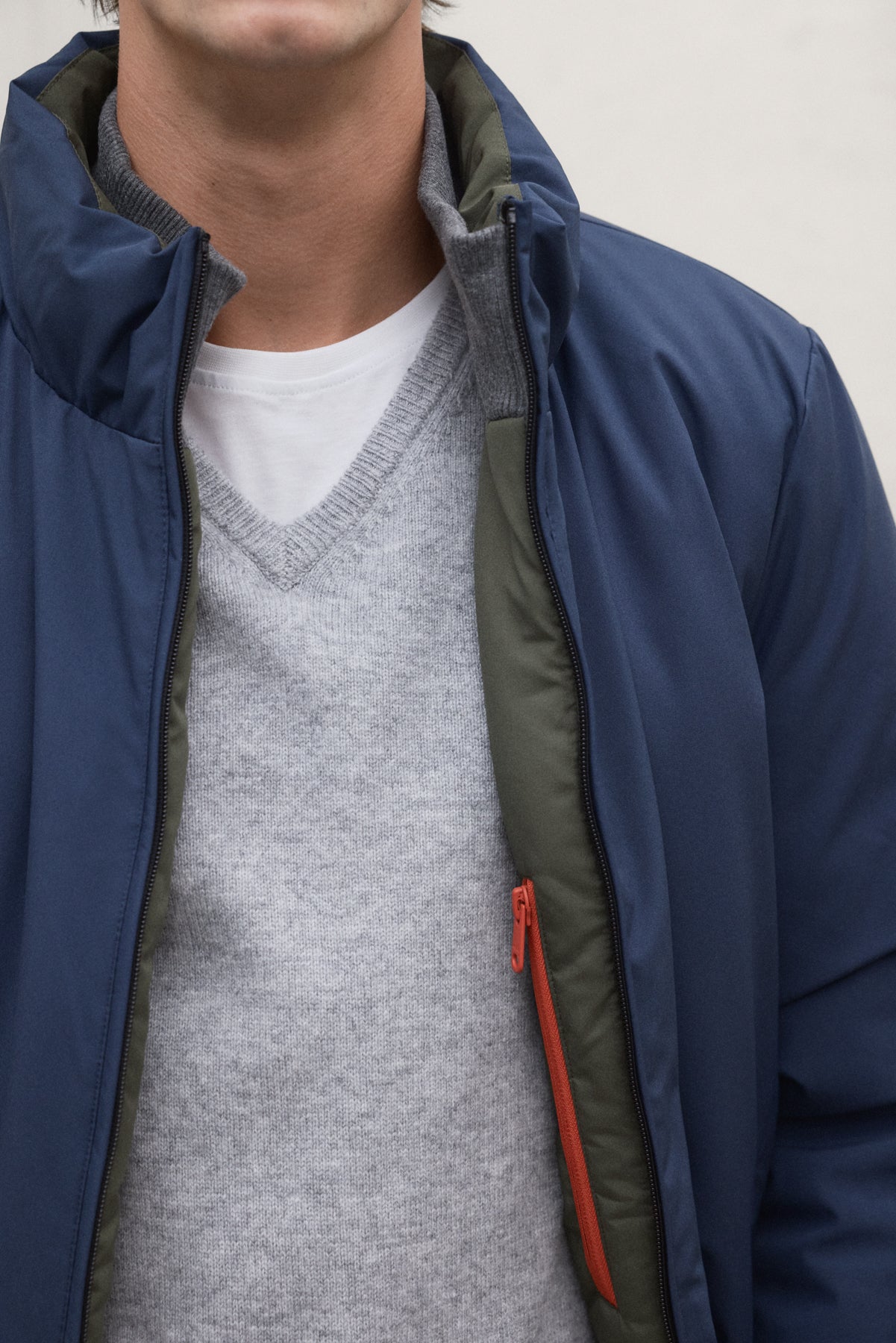 CHAQUETA LARGA GRAYS AZUL