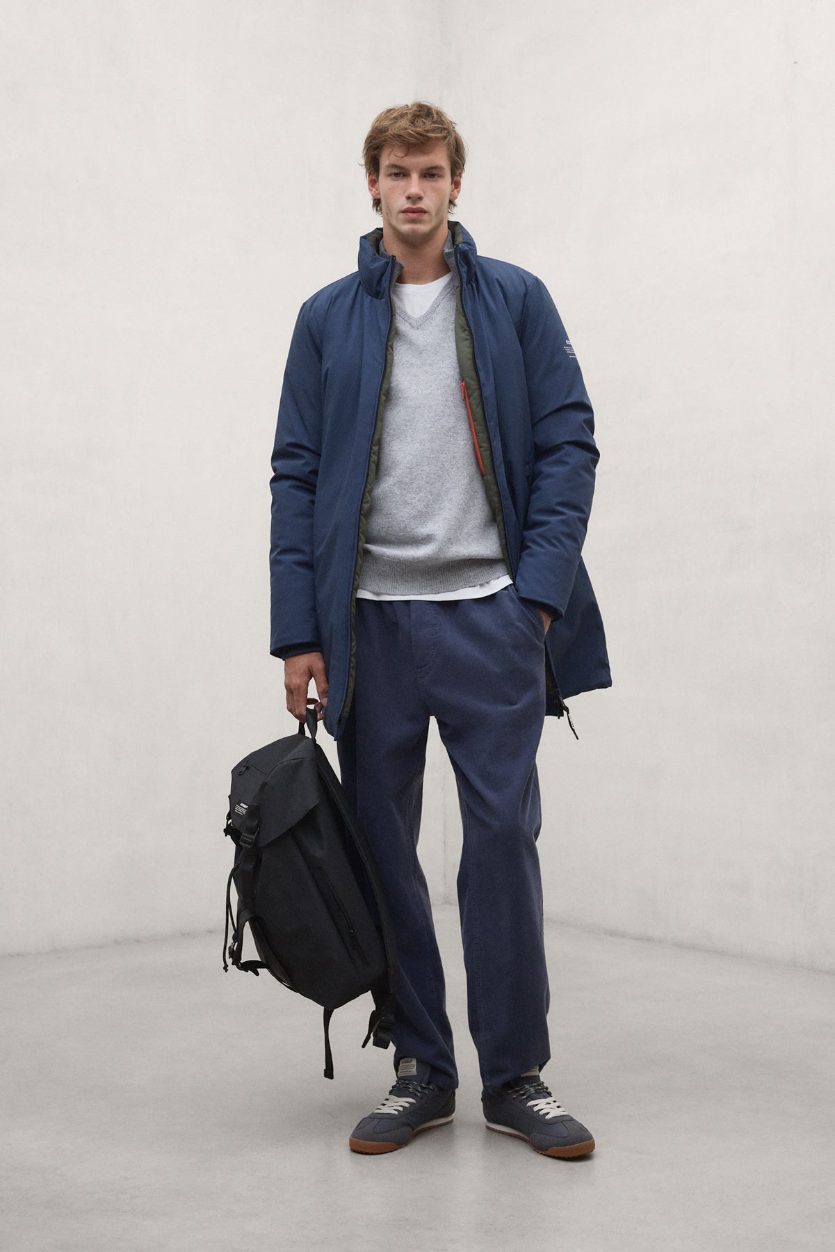 LANGER GRAYS BLAUER ANORAK