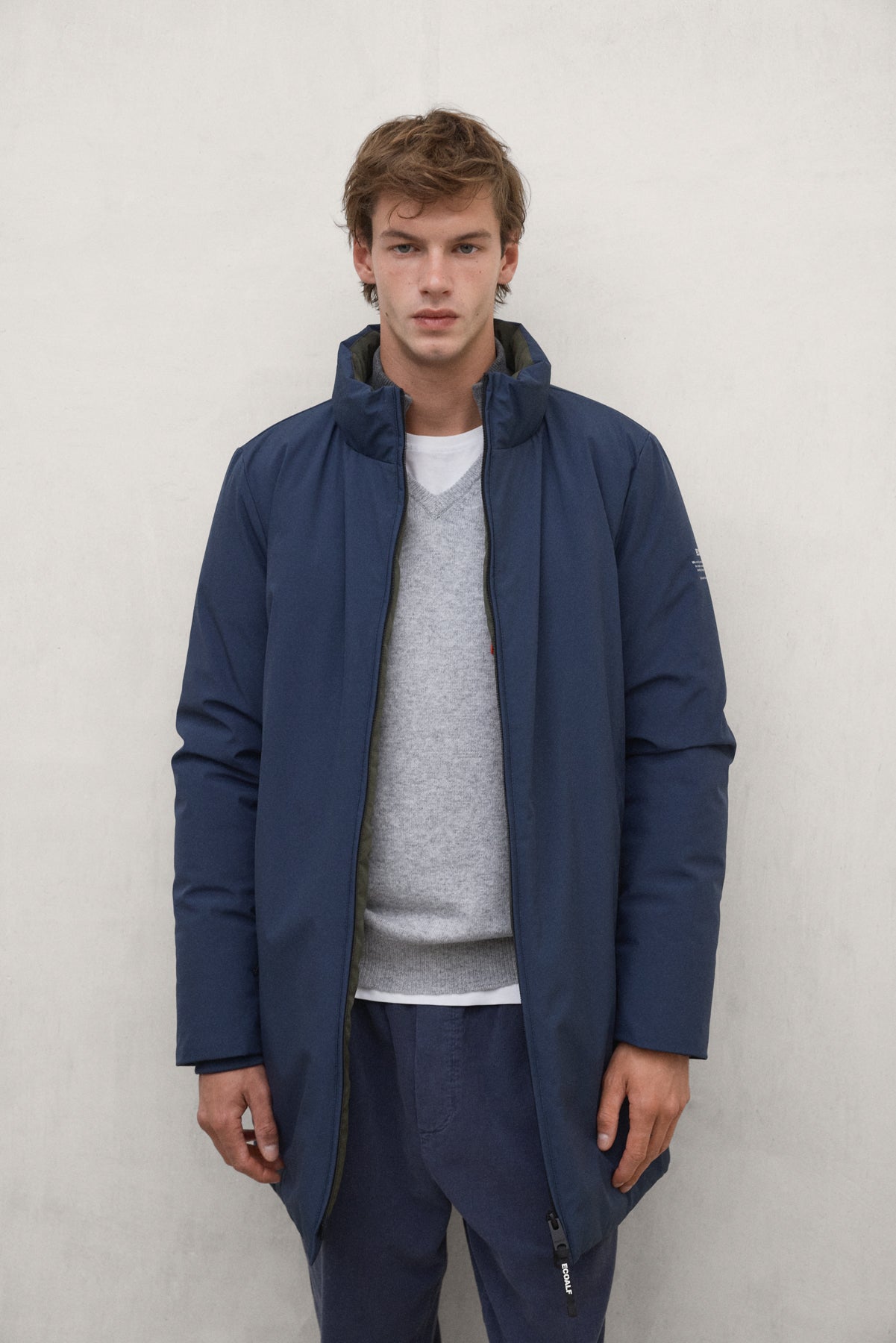 LANGER GRAYS BLAUER ANORAK