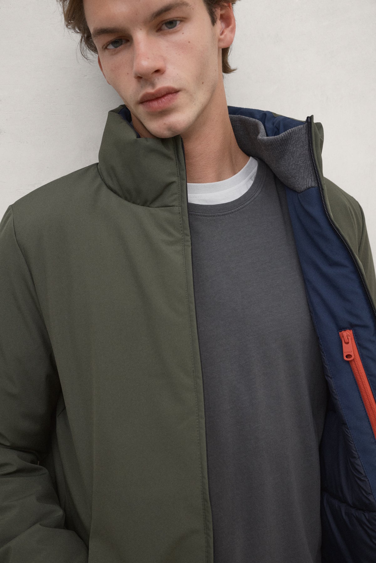 CHAQUETA LARGA GRAYS KHAKI