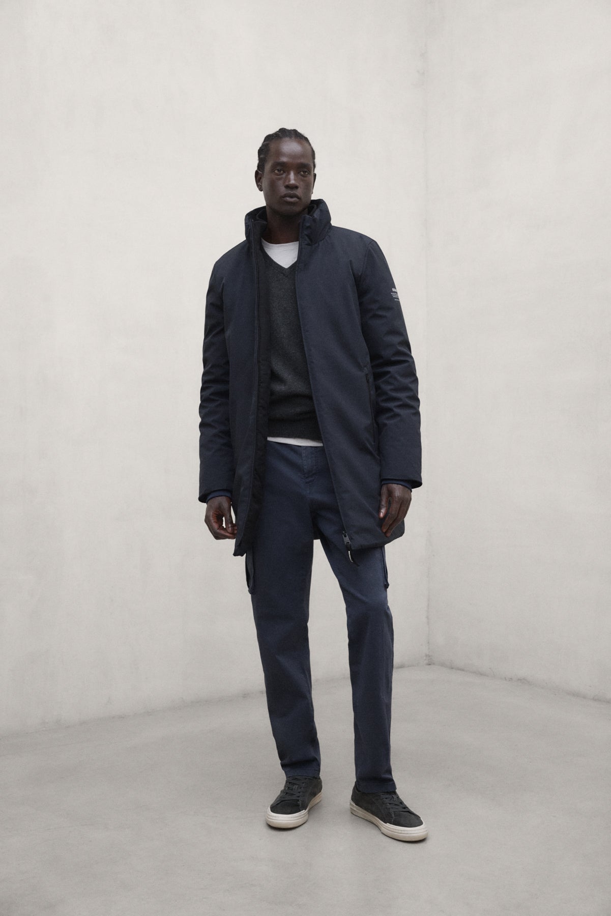 LIGHT GREY GRAYS LONG JACKET