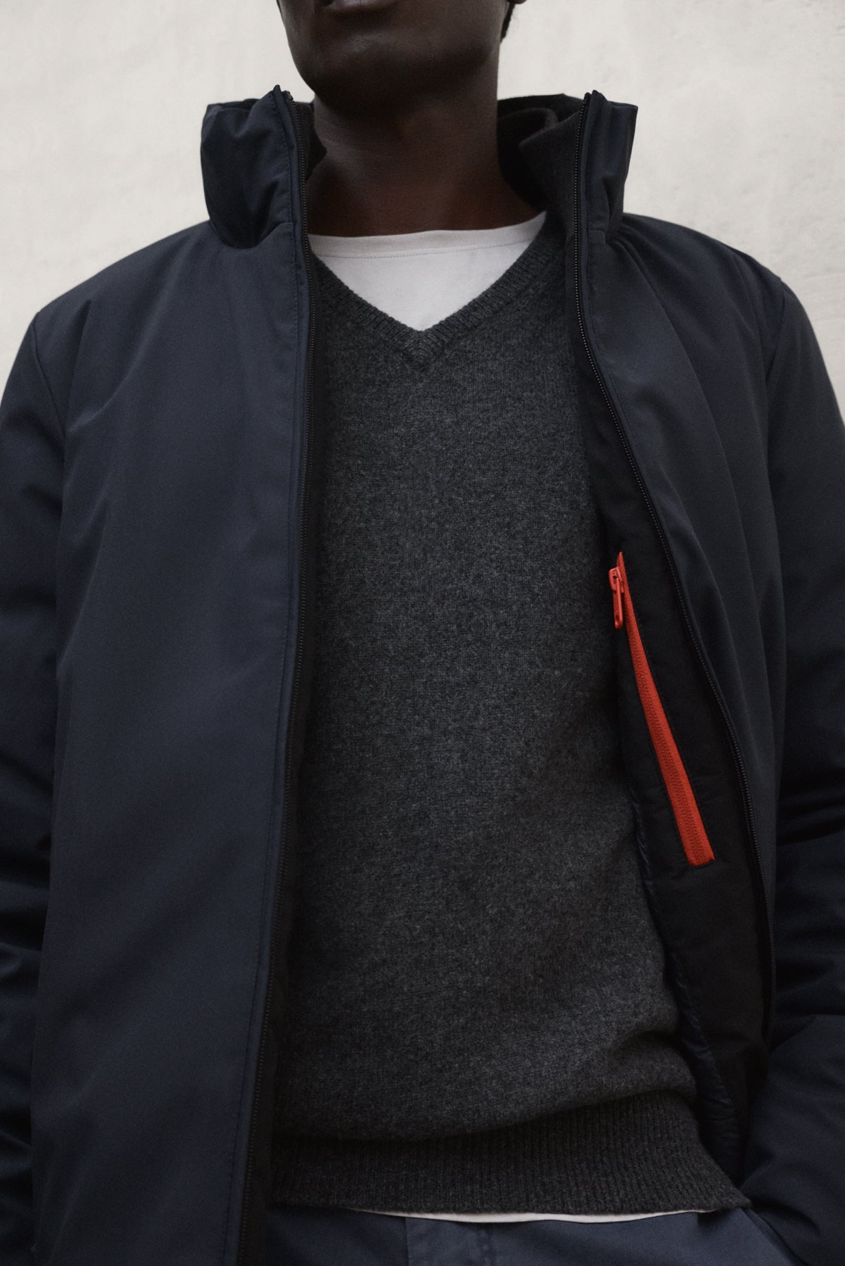 LIGHT GREY GRAYS LONG JACKET
