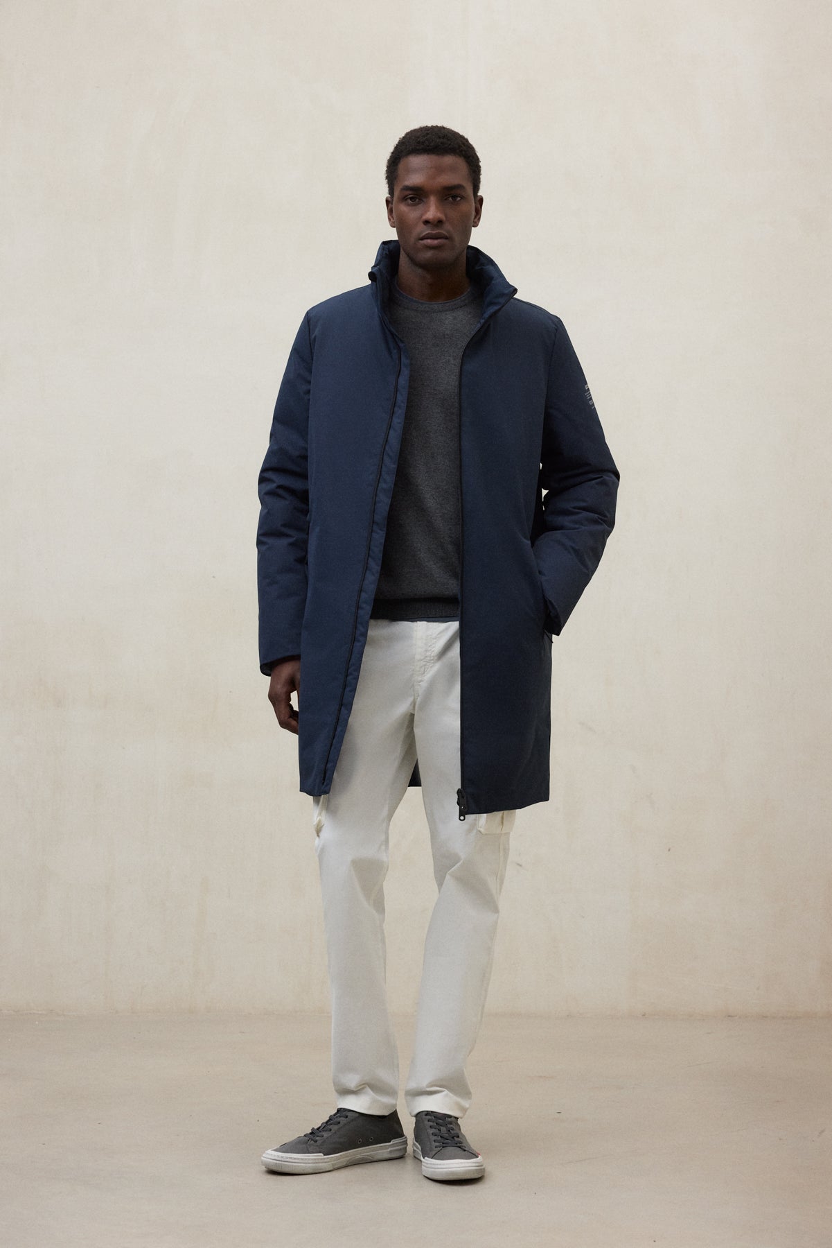 NAVY BLUE LEVOR COAT