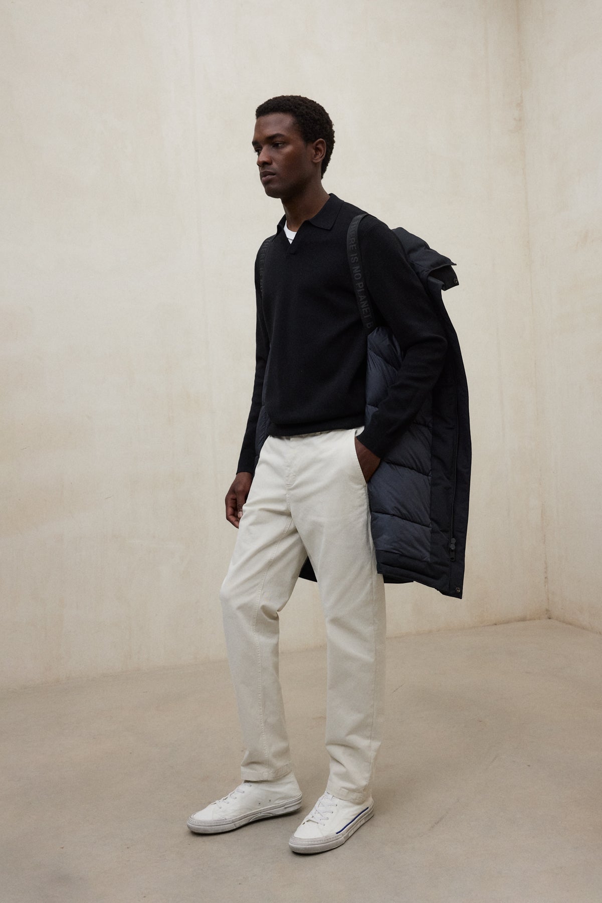 ICEBERG BLACK NEW COAT