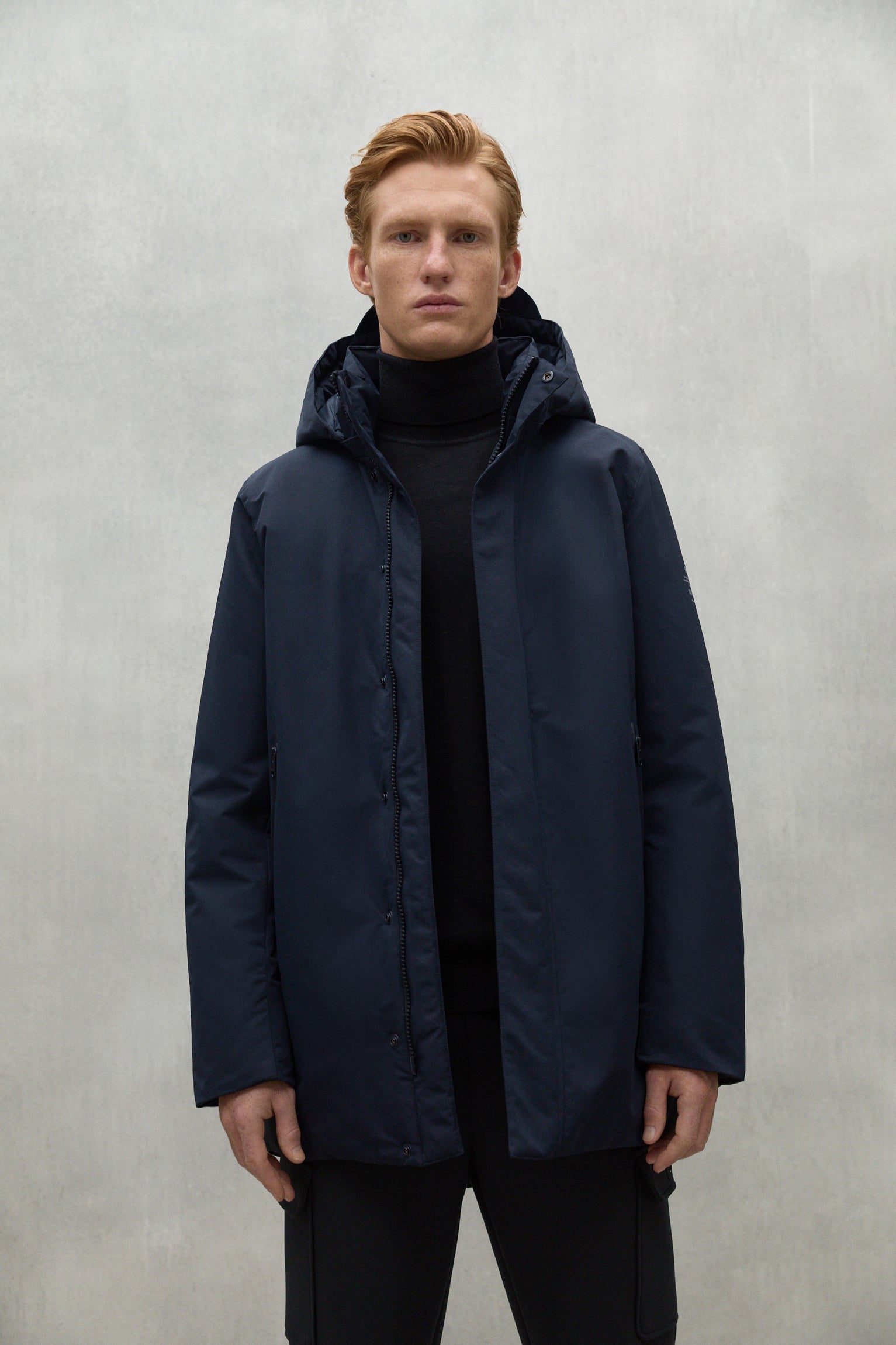 MANTEAU PARKO BLEU MARINE