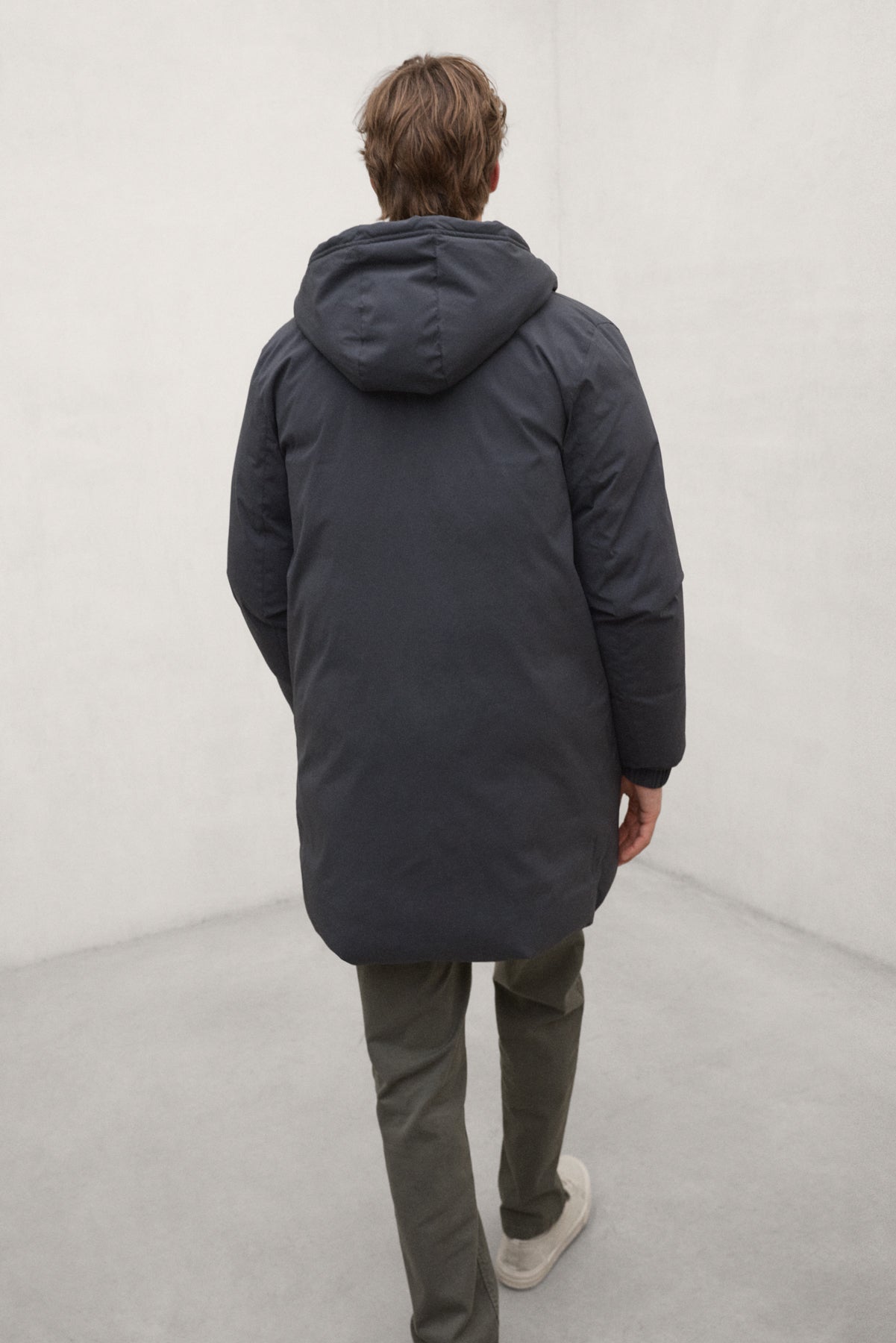 ABRIGO PONTE REVERSIBLE GRIS OSCURO