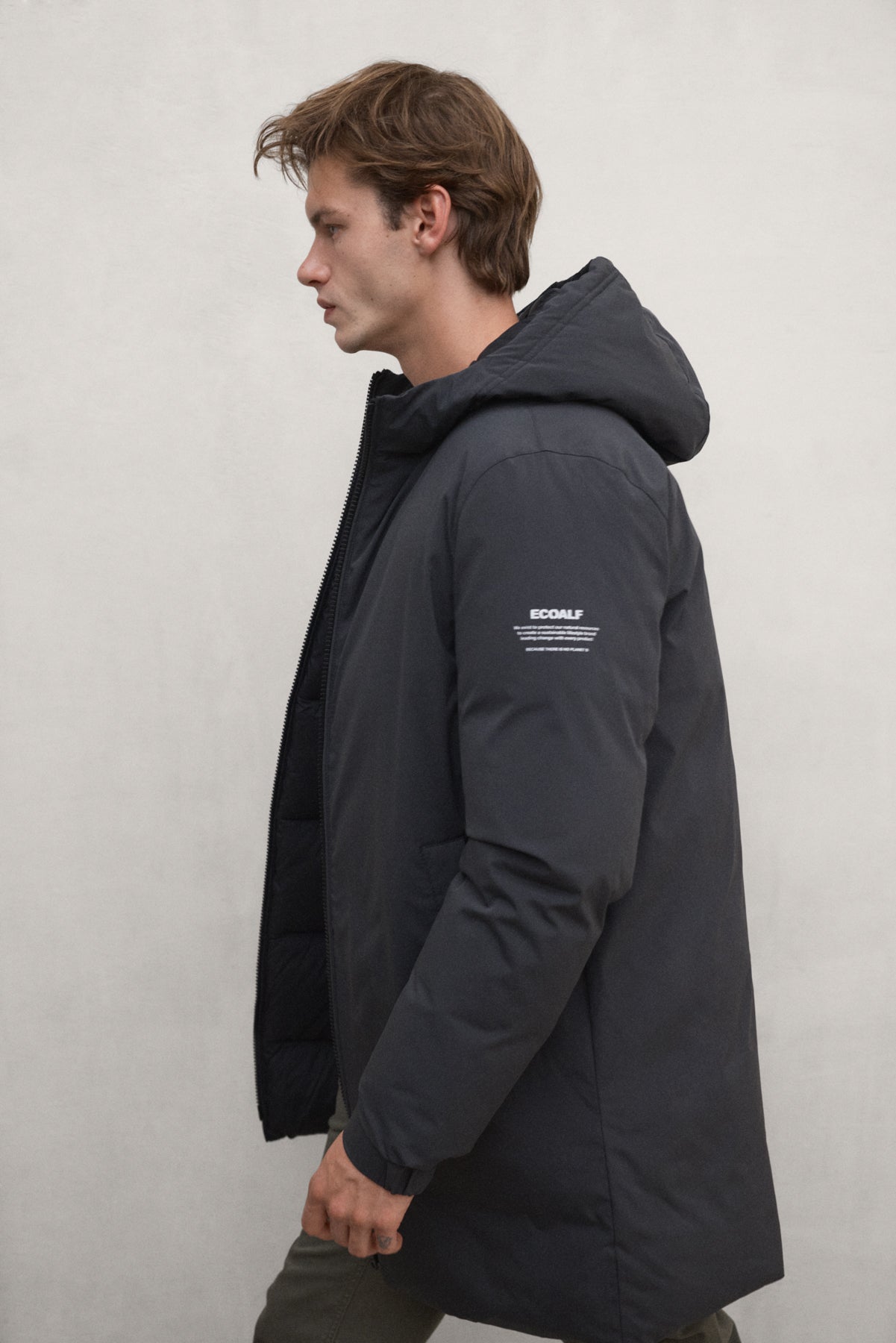 ABRIGO PONTE REVERSIBLE GRIS OSCURO