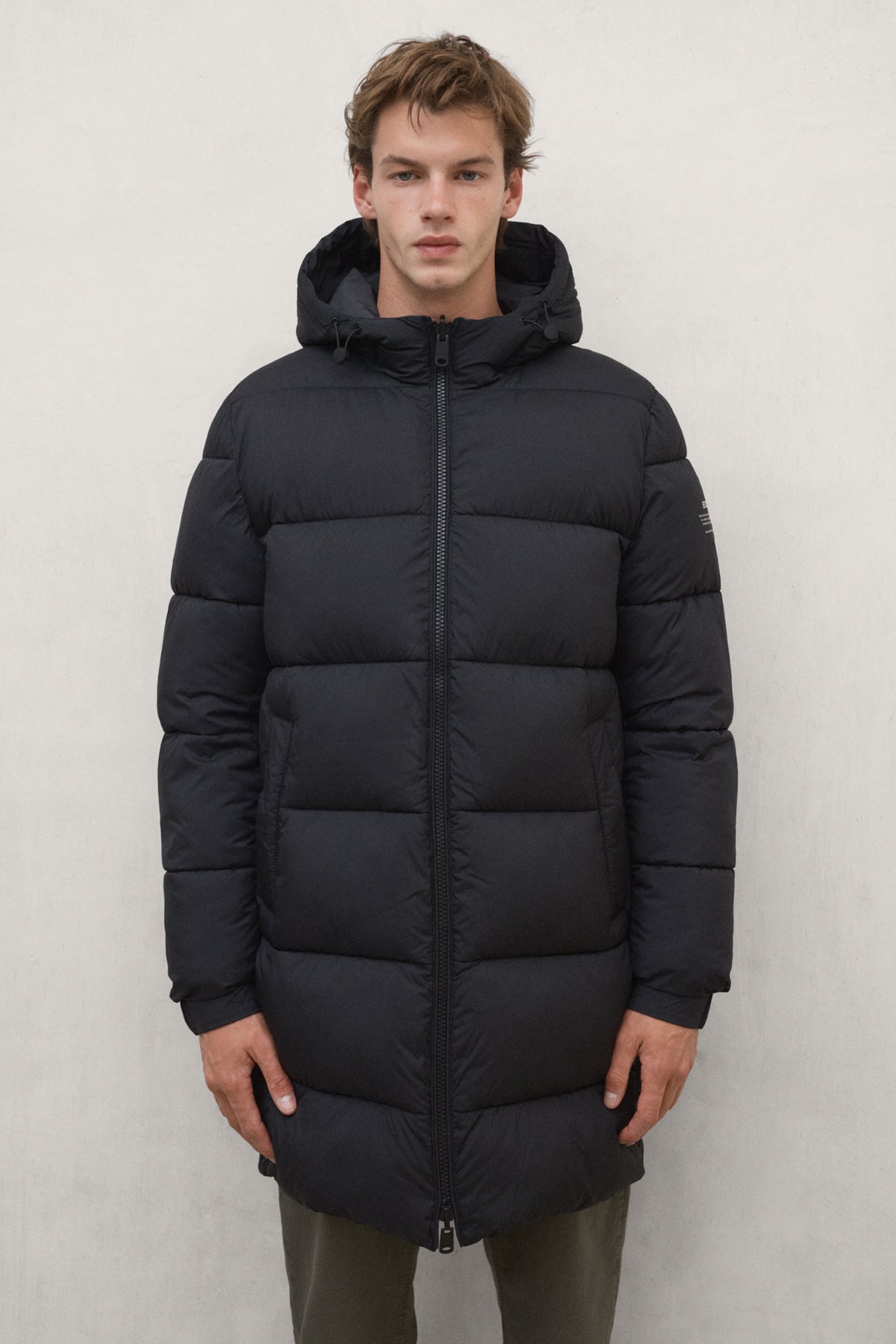 ABRIGO PONTE REVERSIBLE GRIS OSCURO