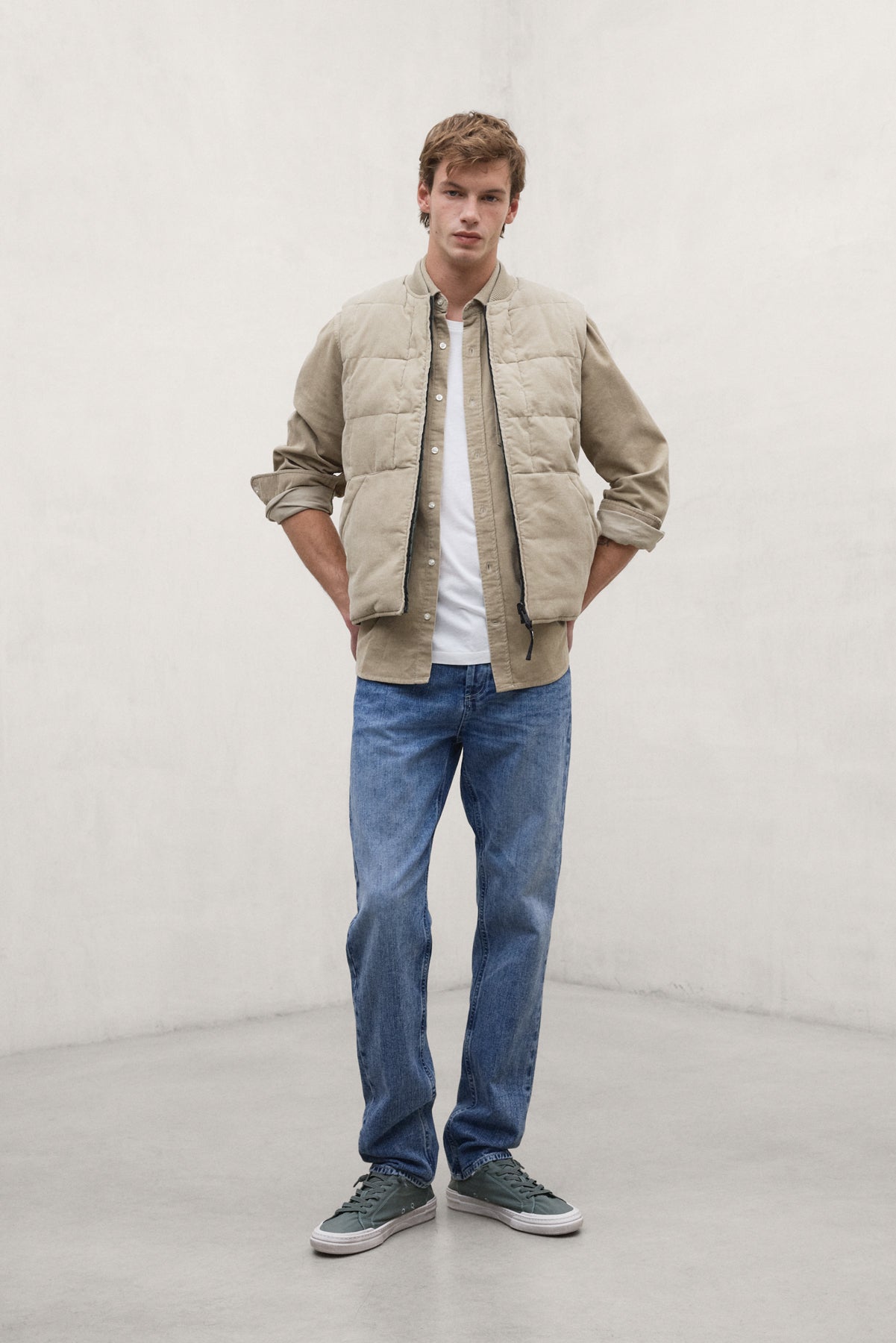 CHALECO REVERSIBLE RIUS BEIGE