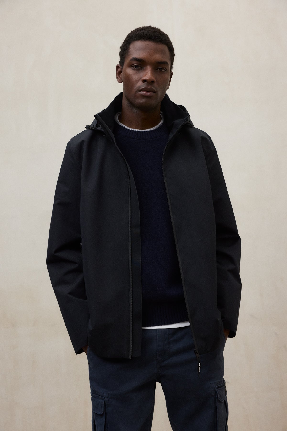 BLACK TARKA JACKET