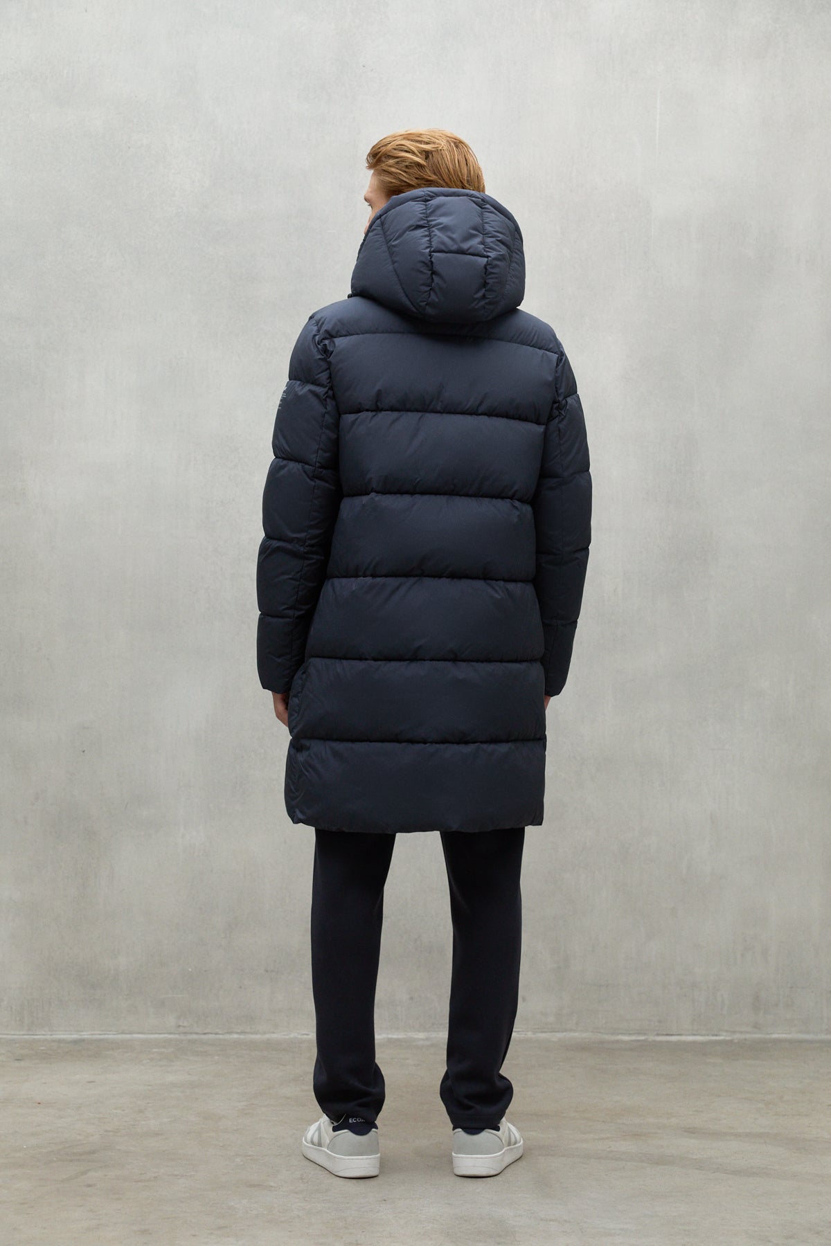 NAVY BLUE VELAN COAT